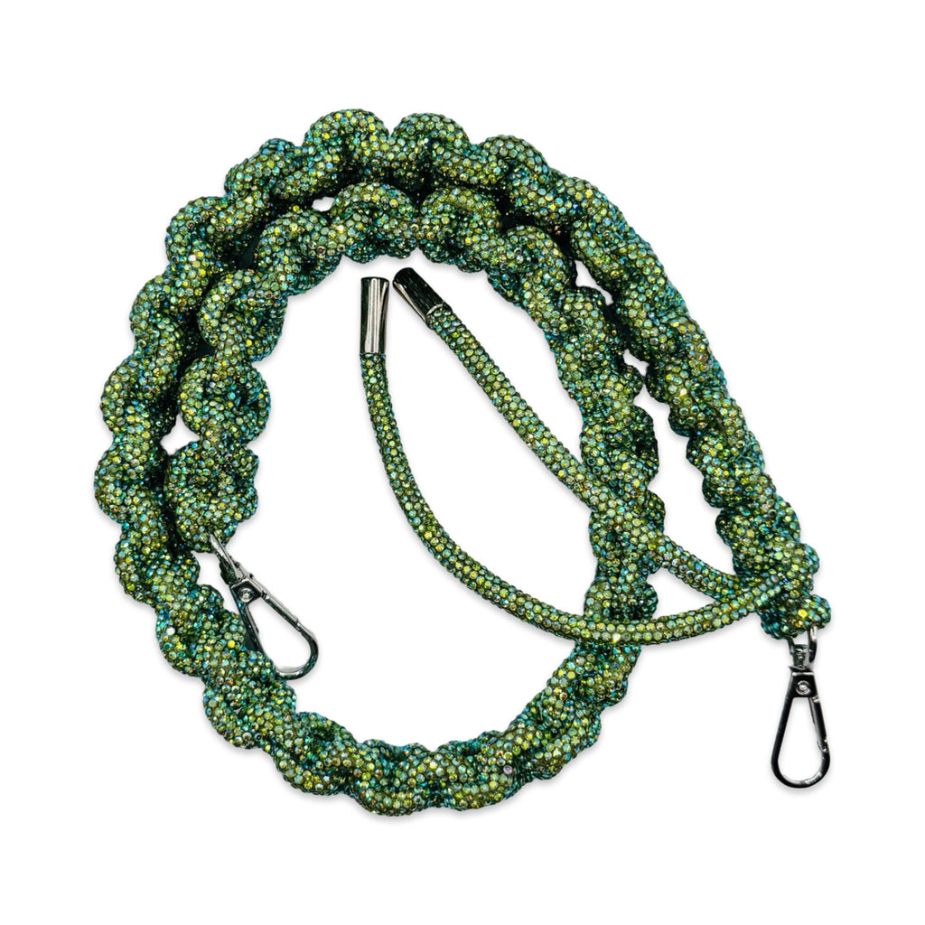 Light Peridot AB Rhinestone Bag Strap