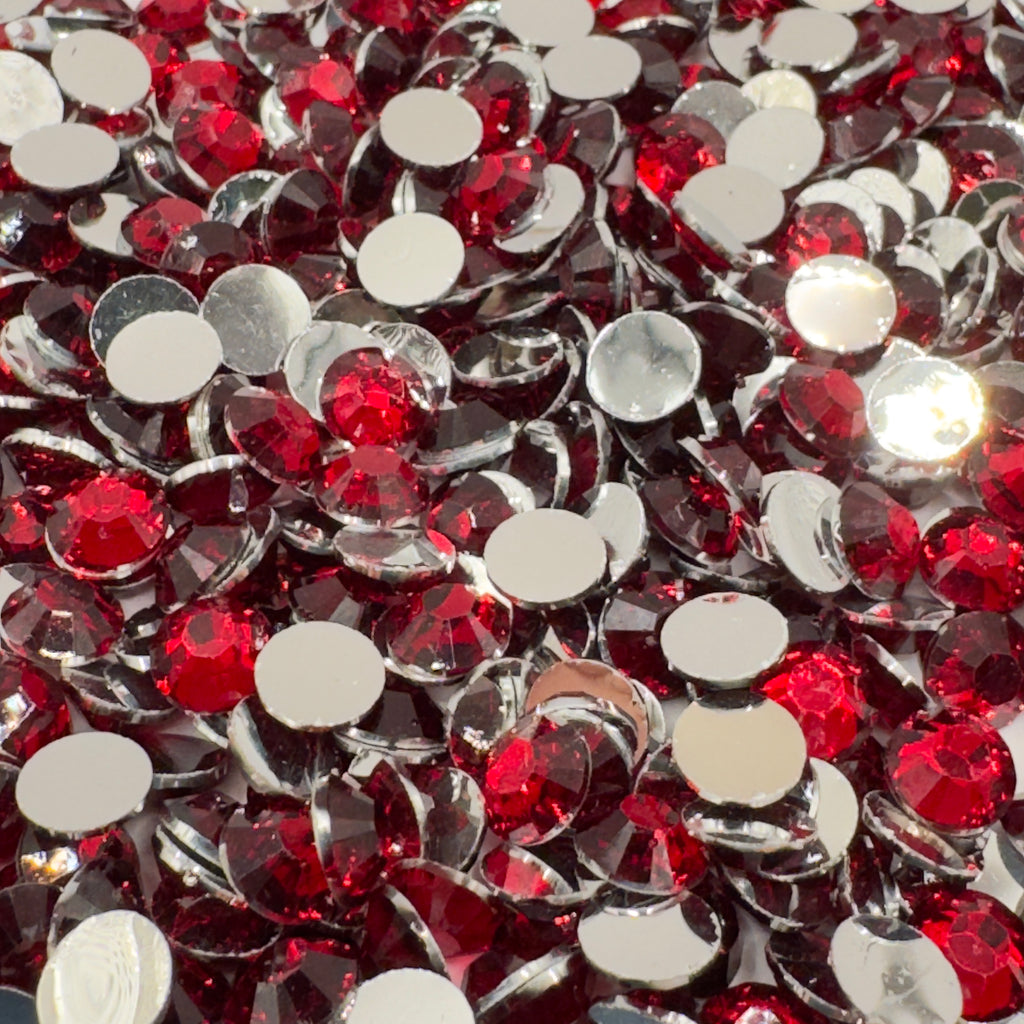 Dark Siam Resin Silver Back Rhinestones