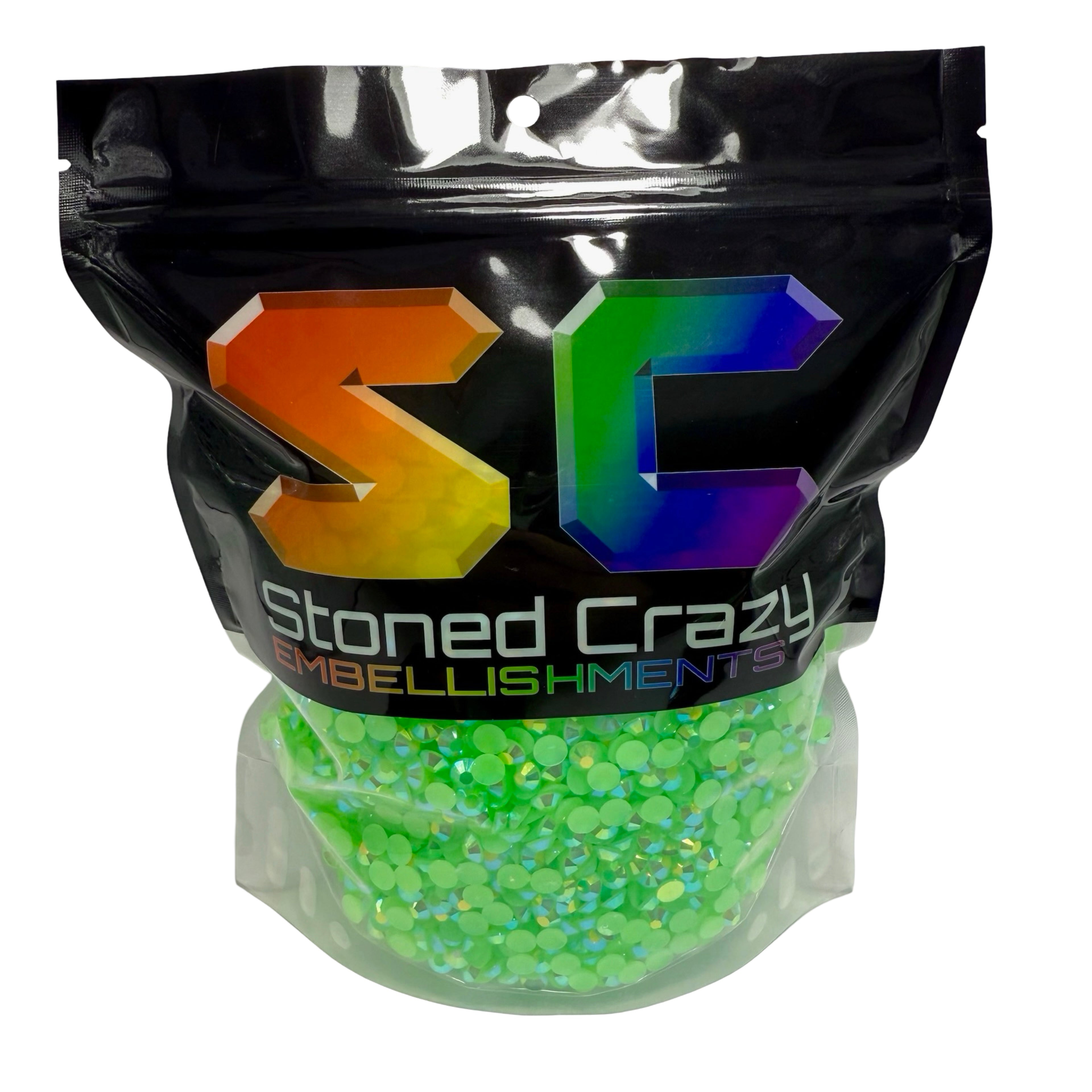 Light Peridot AB Resin Rhinestones