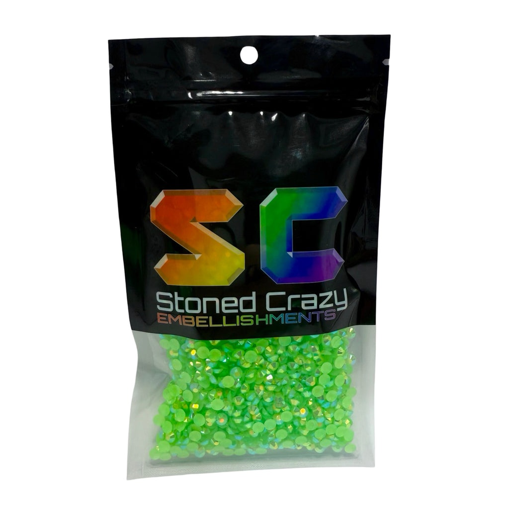 Light Peridot AB Resin Rhinestones