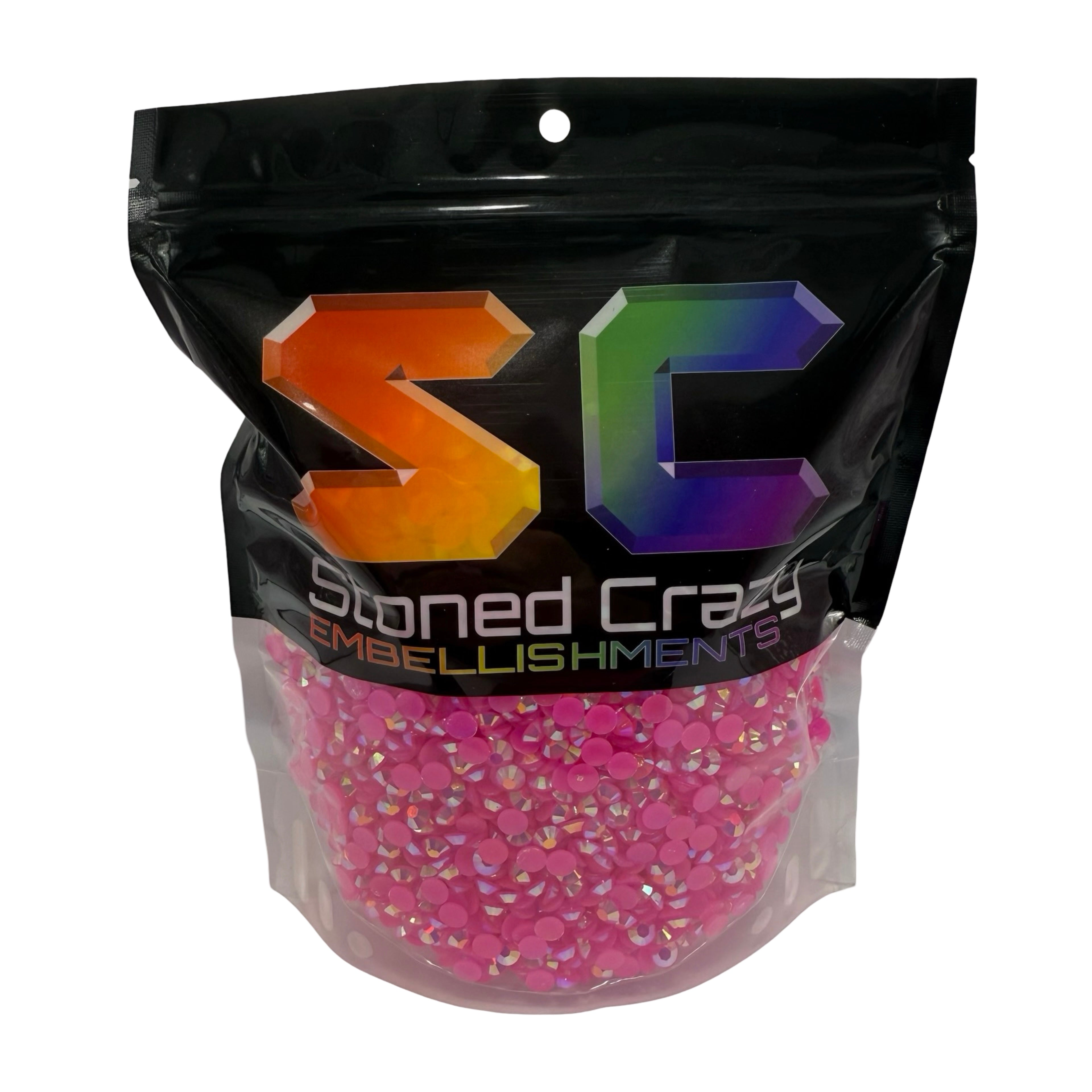 Hot Pink AB Resin Rhinestones