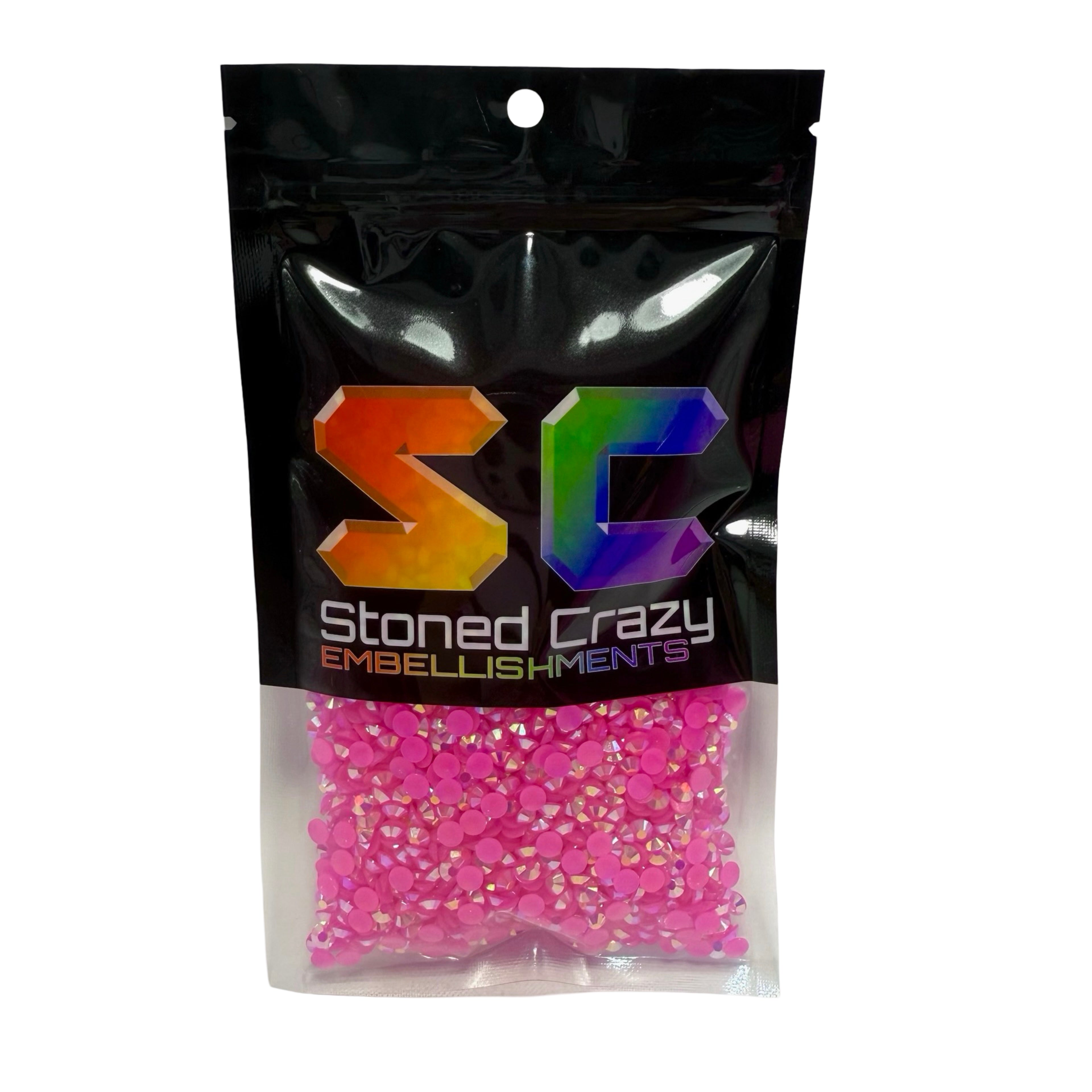 Hot Pink AB Resin Rhinestones