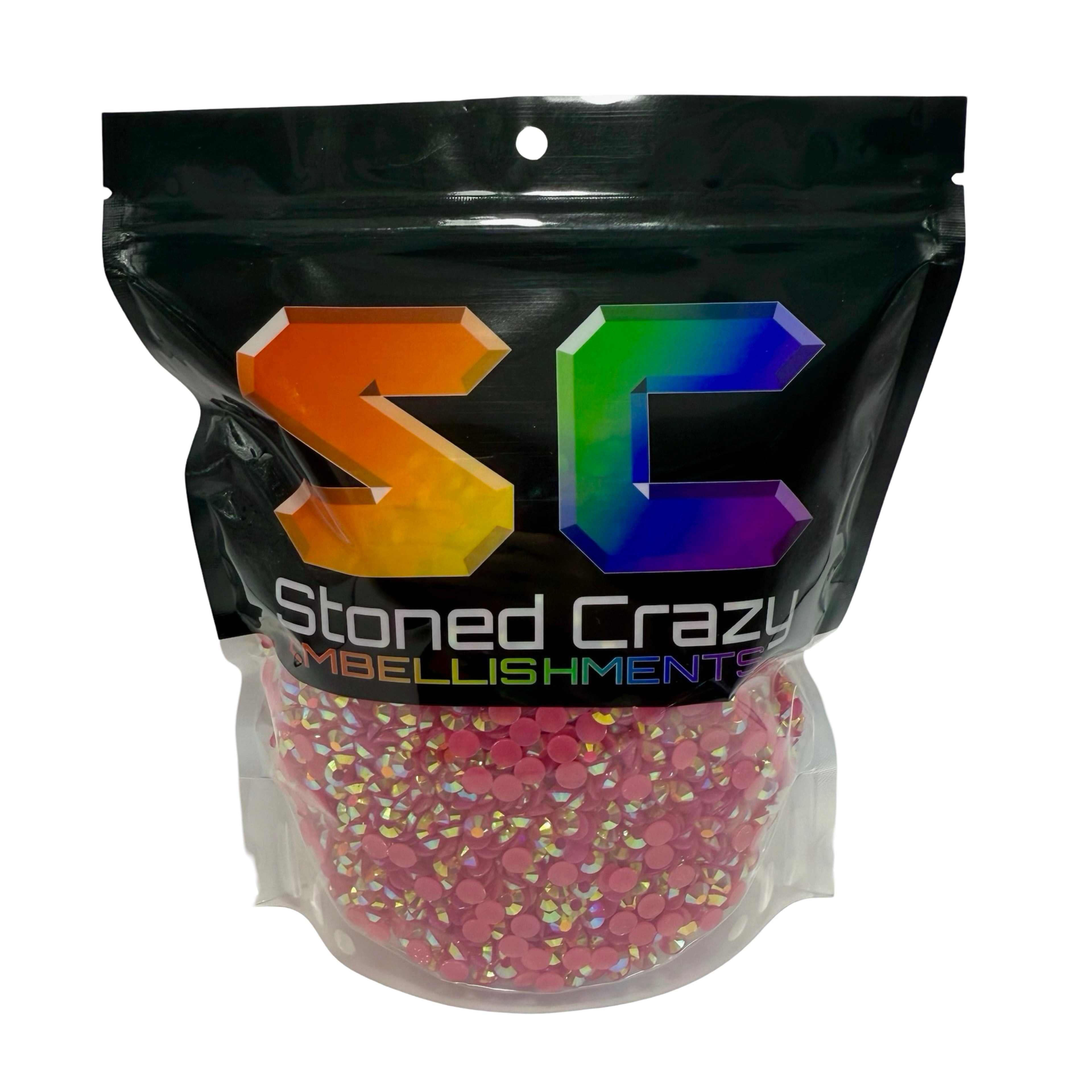 Dark Rose AB Resin Rhinestones