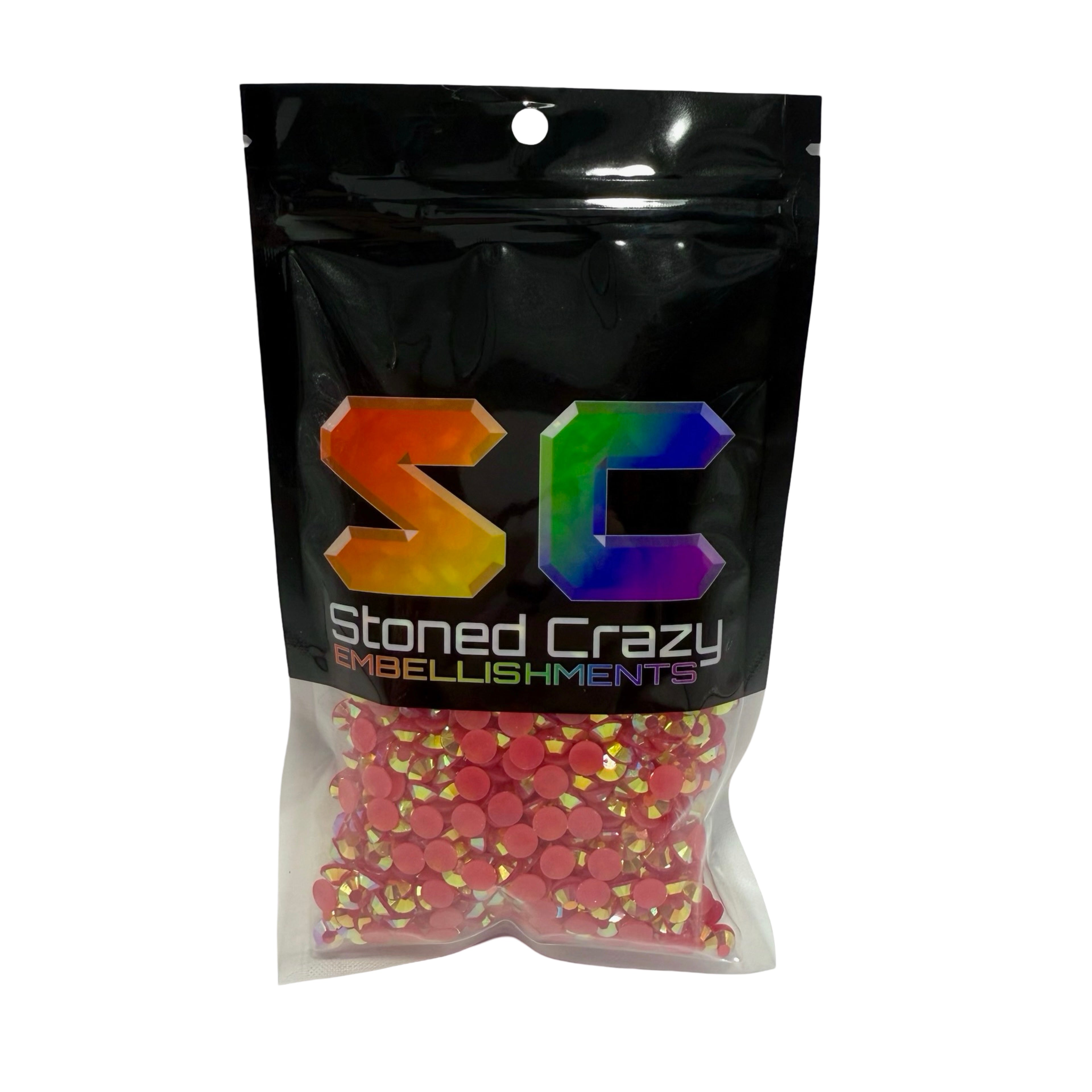 Dark Rose AB Resin Rhinestones