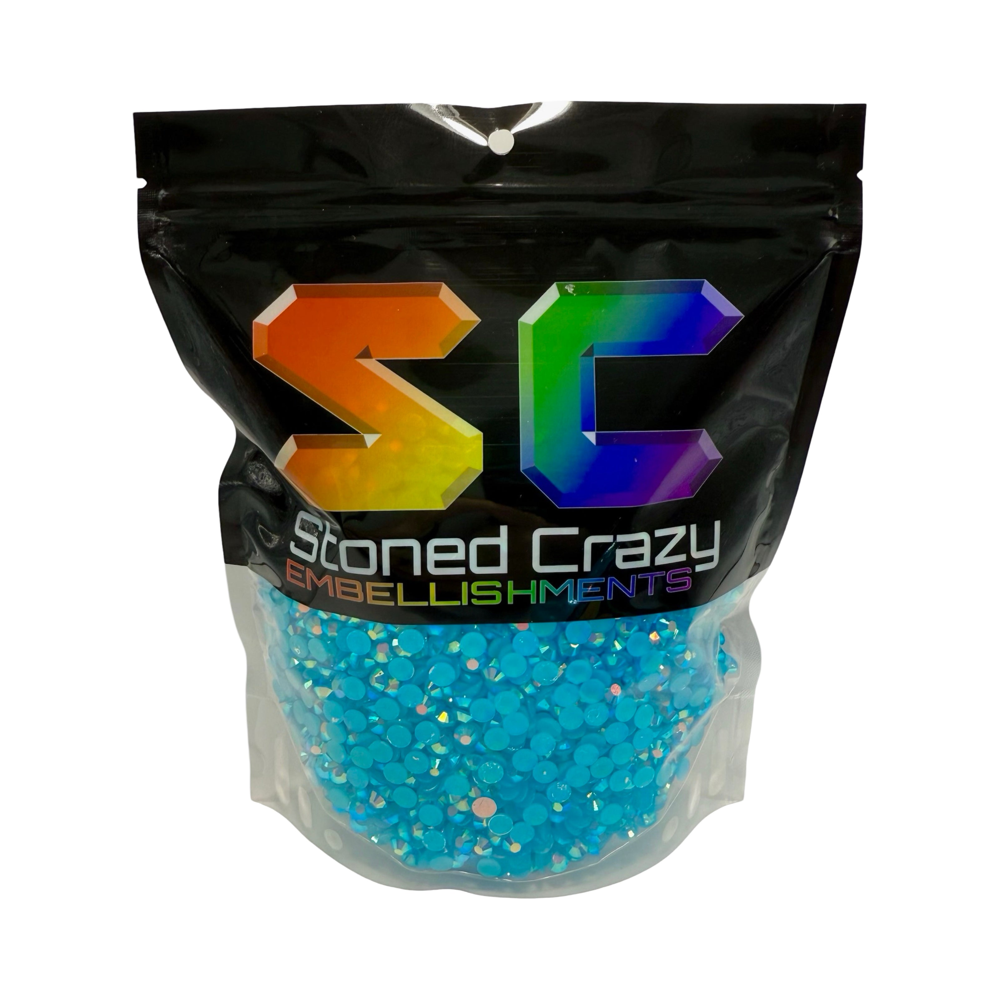 Capri Blue AB Resin Rhinestones