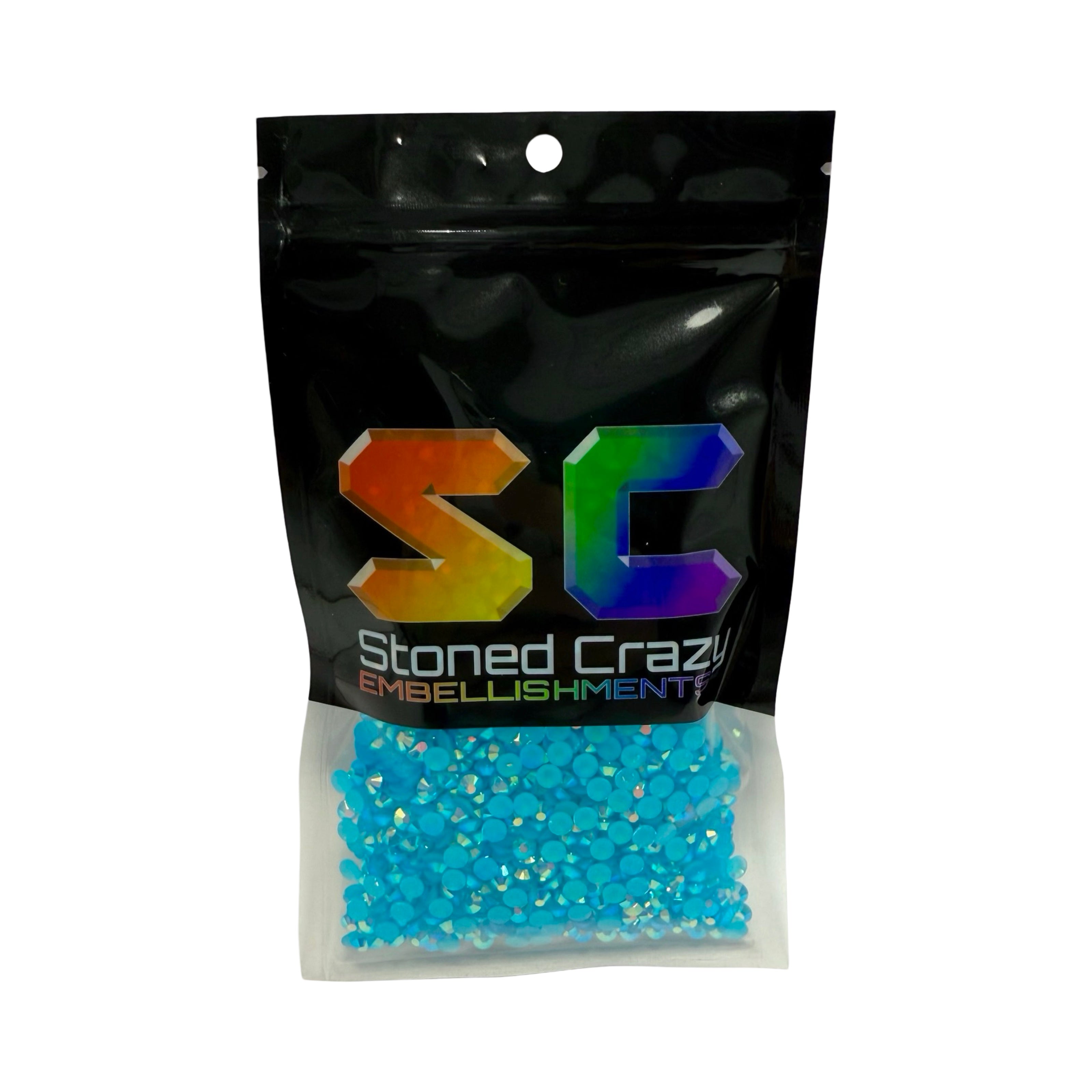 Capri Blue AB Resin Rhinestones