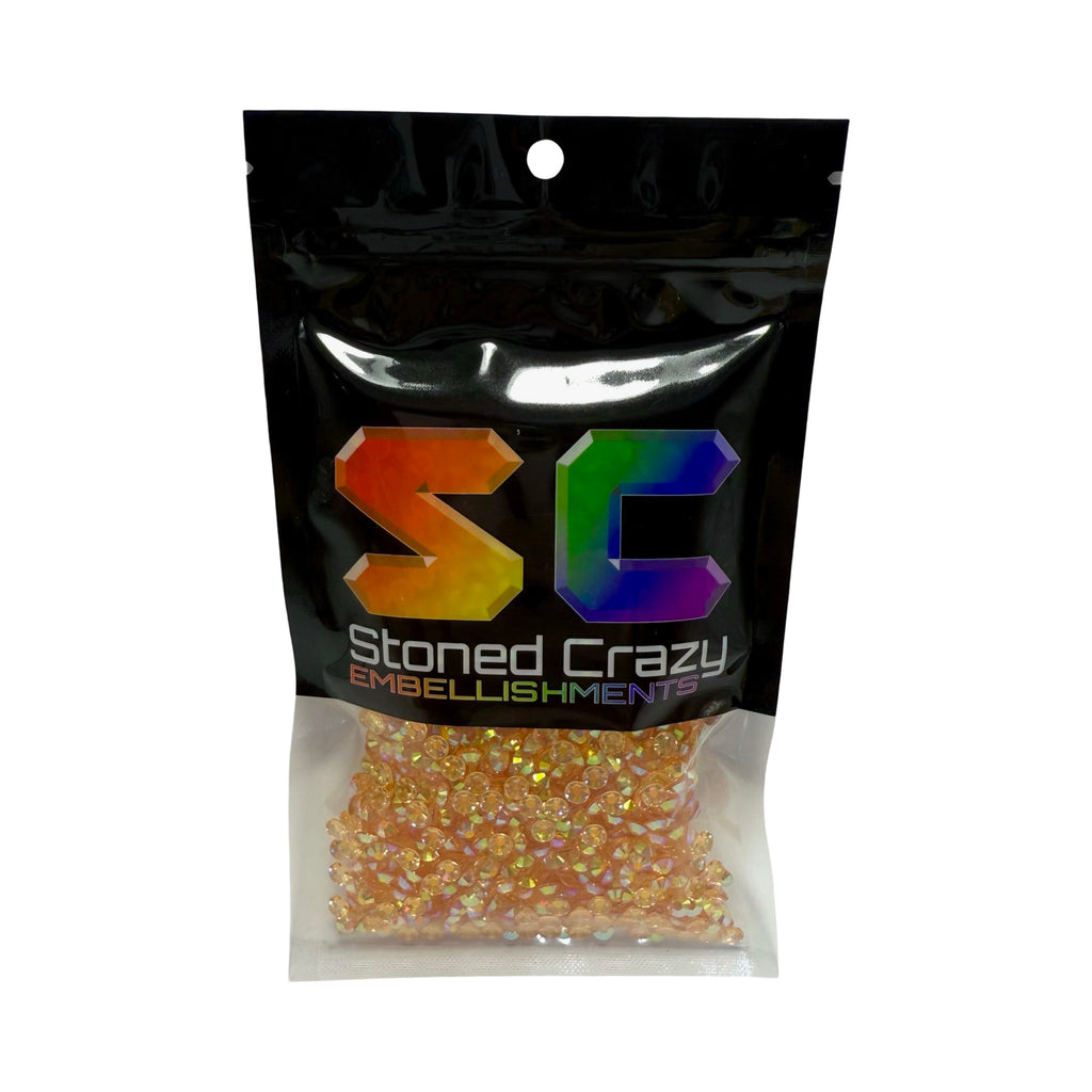 Orange AB Transparent Resin Rhinestones