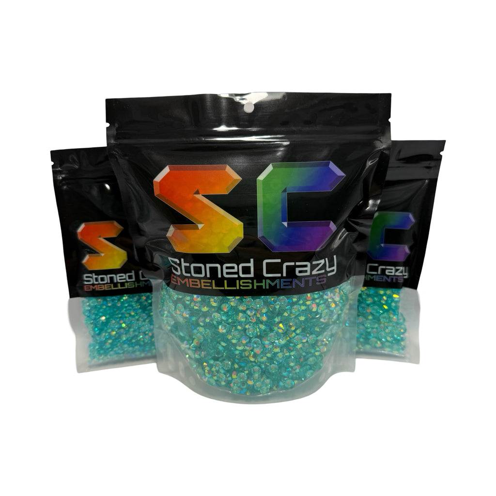 Aquamarine AB Transparent Resin Rhinestones