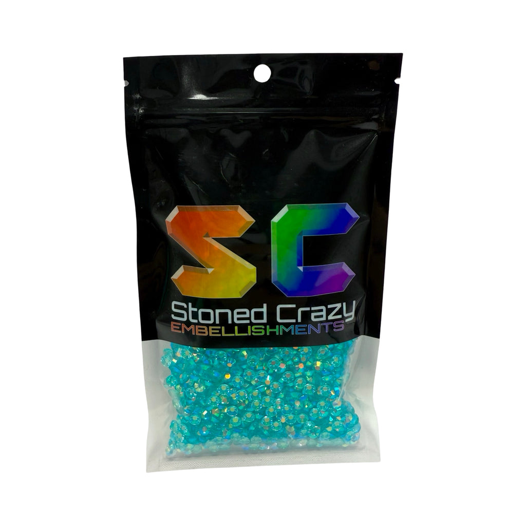 Aquamarine AB Transparent Resin Rhinestones