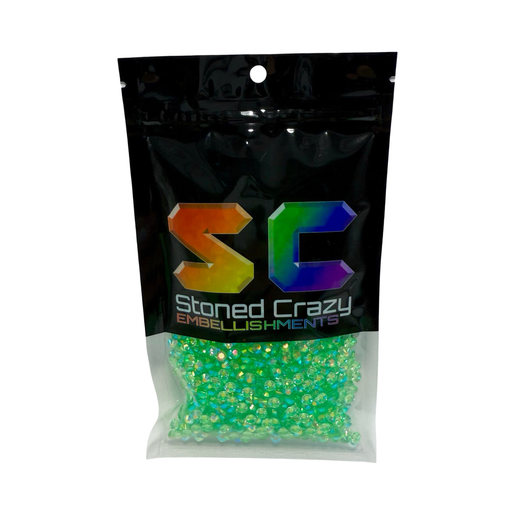 Peridot AB Transparent Resin Rhinestones