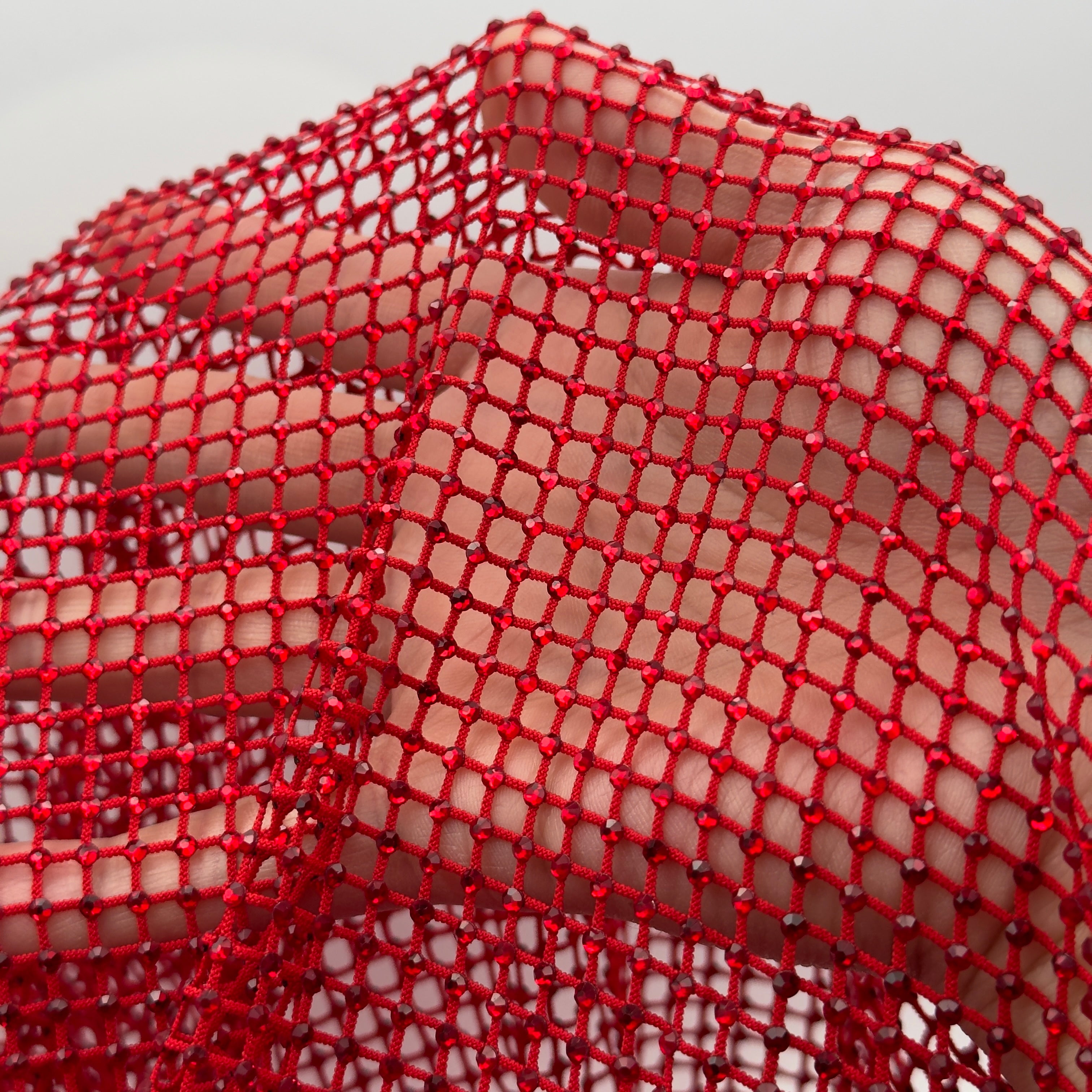 Rhinestone Mesh Fabric - By the Yard