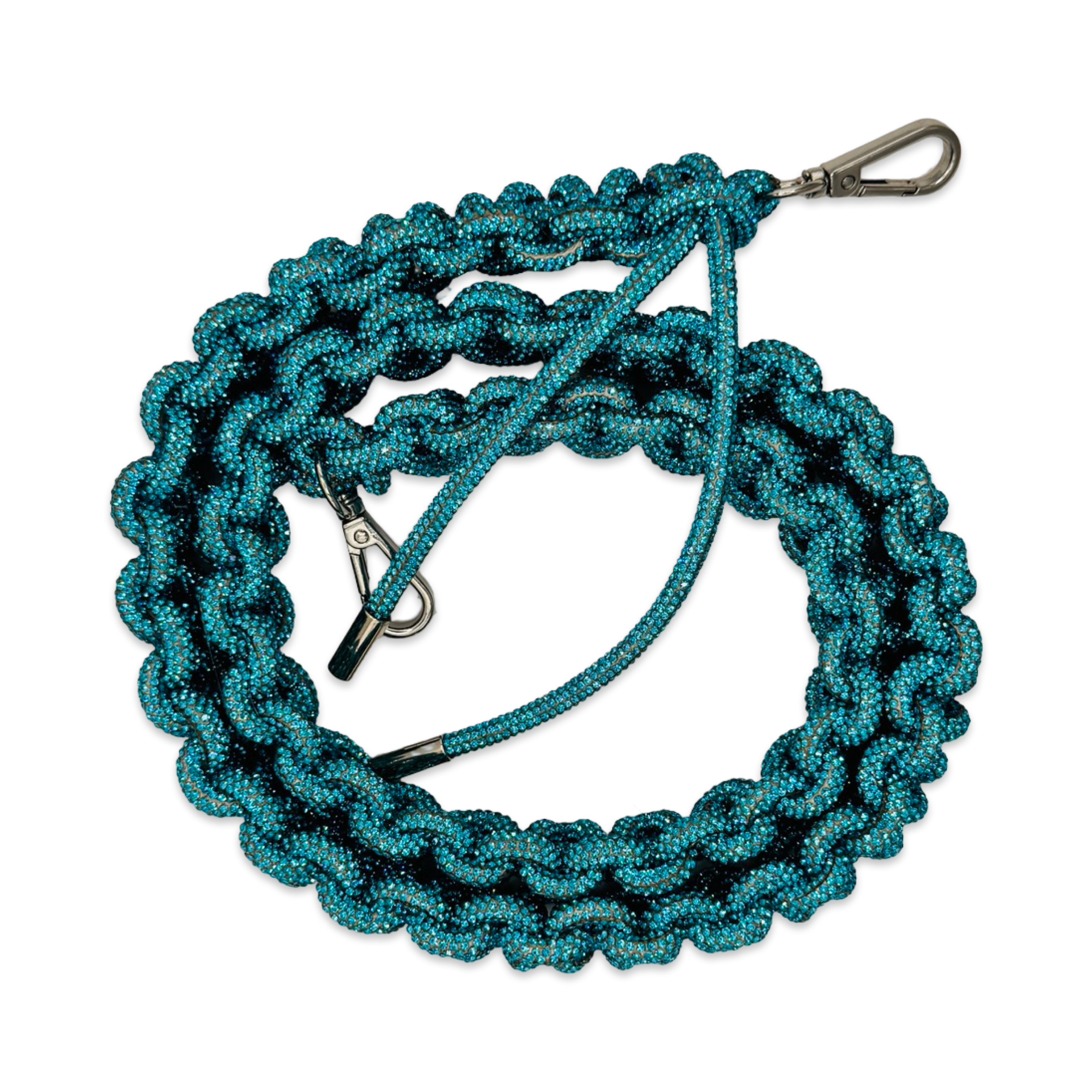 Aquamarine Rhinestone Bag Strap