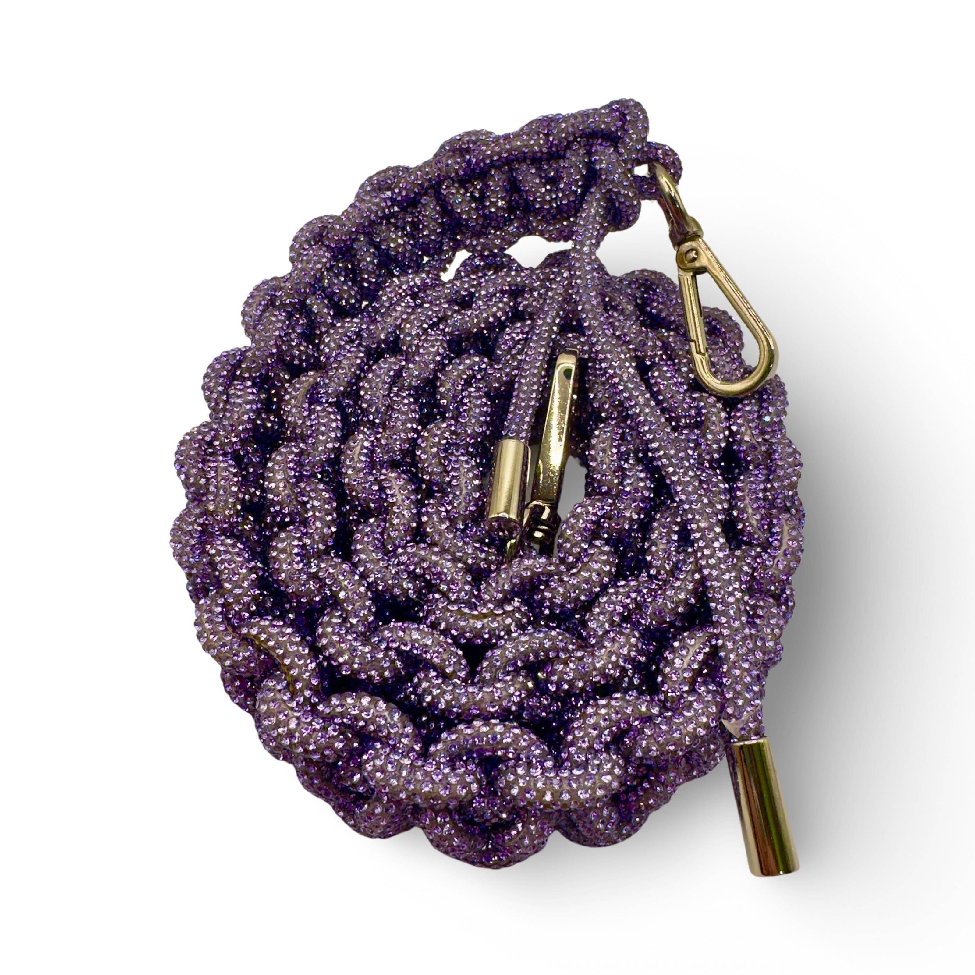 Lavender Rhinestone Bag Strap
