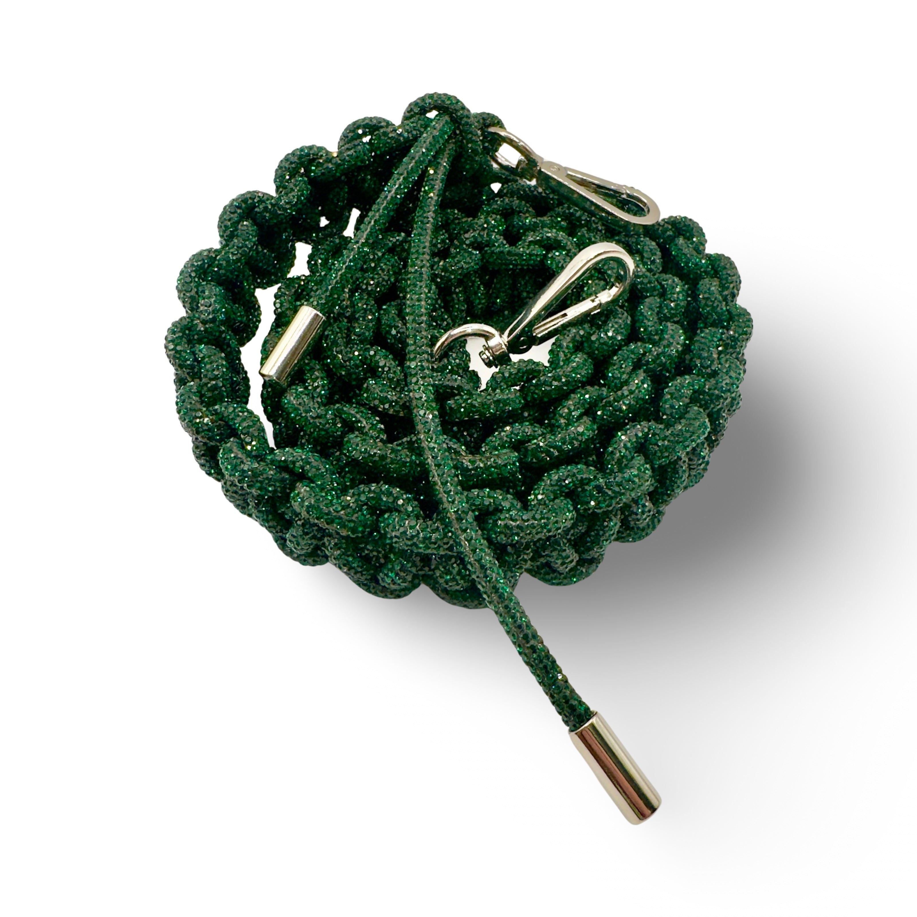 Emerald Rhinestone Bag Strap