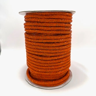 Orange Corded Rhinestone Rope