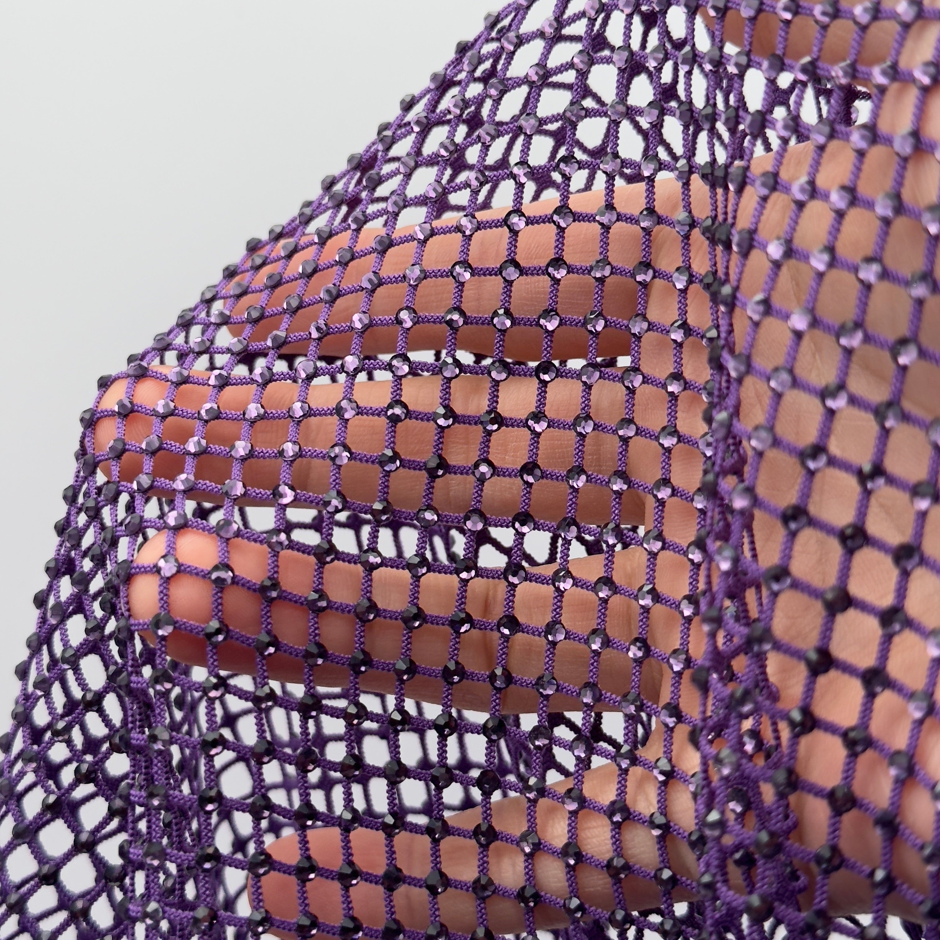 Rhinestone Mesh Fabric - By the Yard