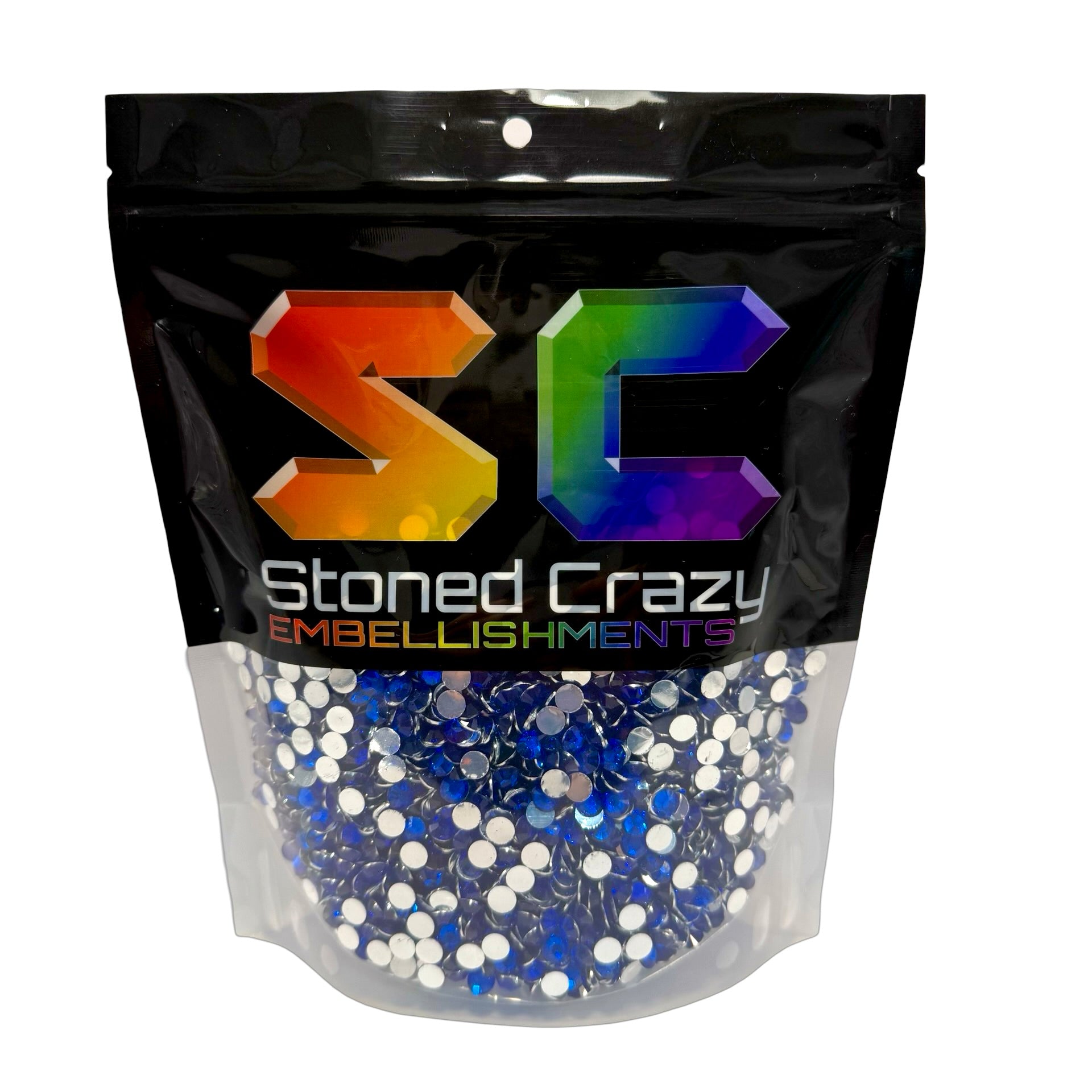 Sapphire Resin Silver Back Rhinestones