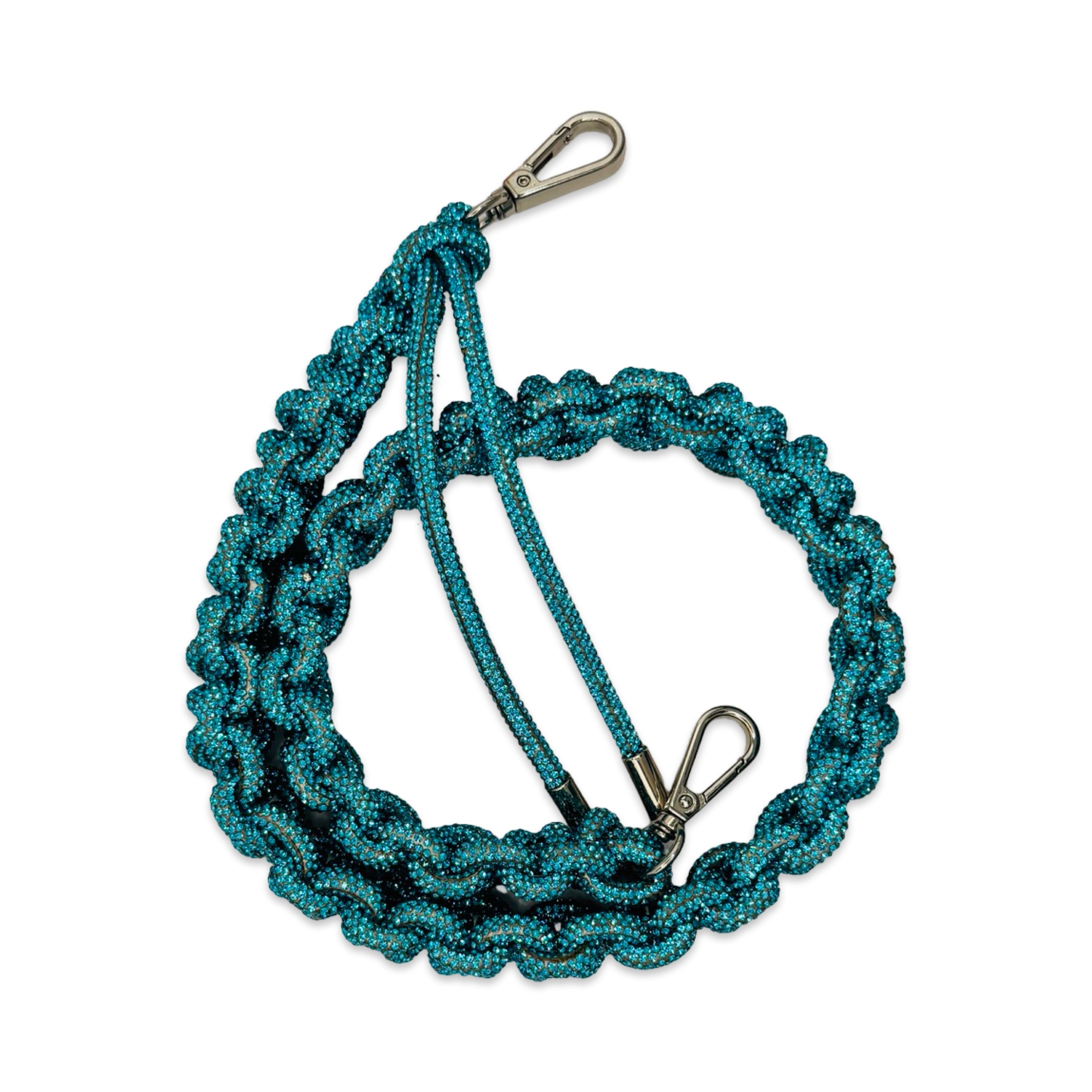 Aquamarine Rhinestone Bag Strap