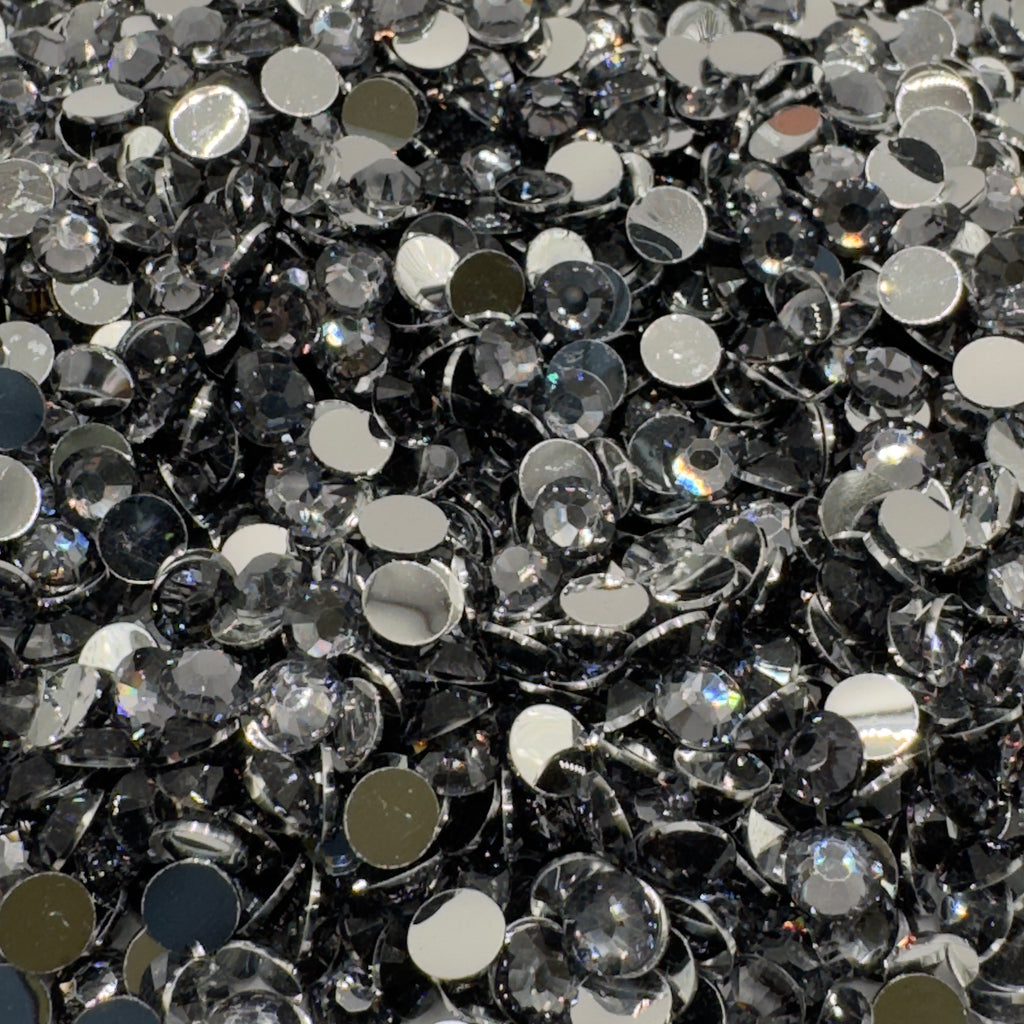Black Diamond Resin Silver Back Rhinestones