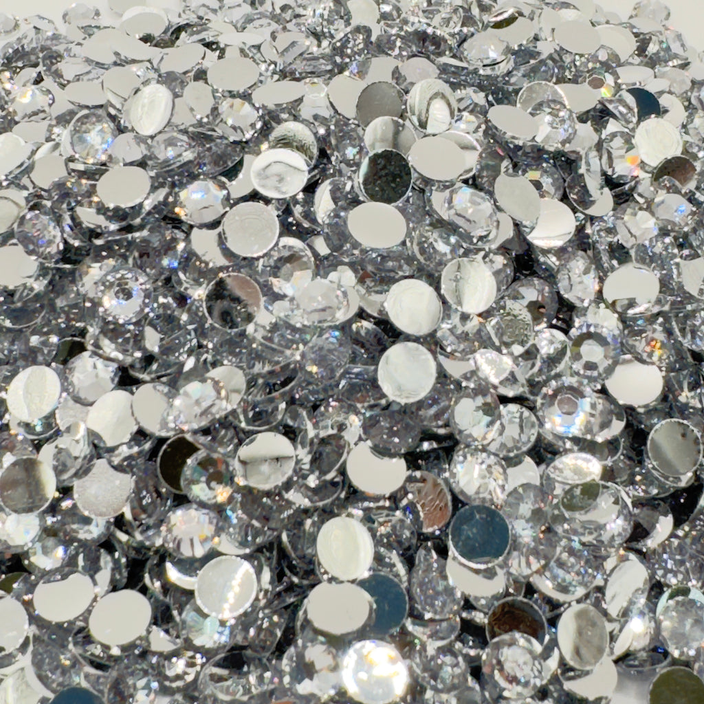 Clear Resin Silver Back Rhinestones