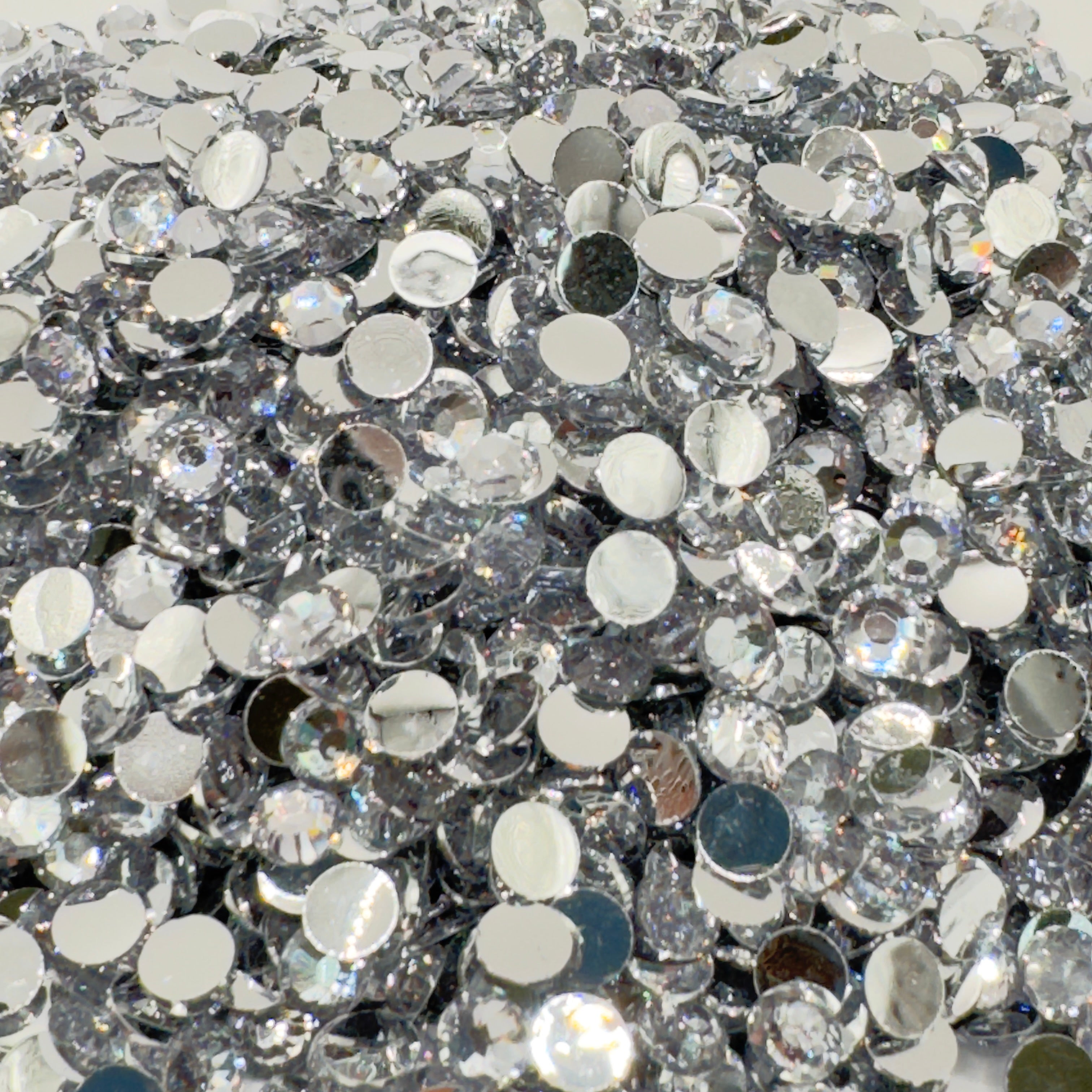 Clear Resin Silver Back Rhinestones