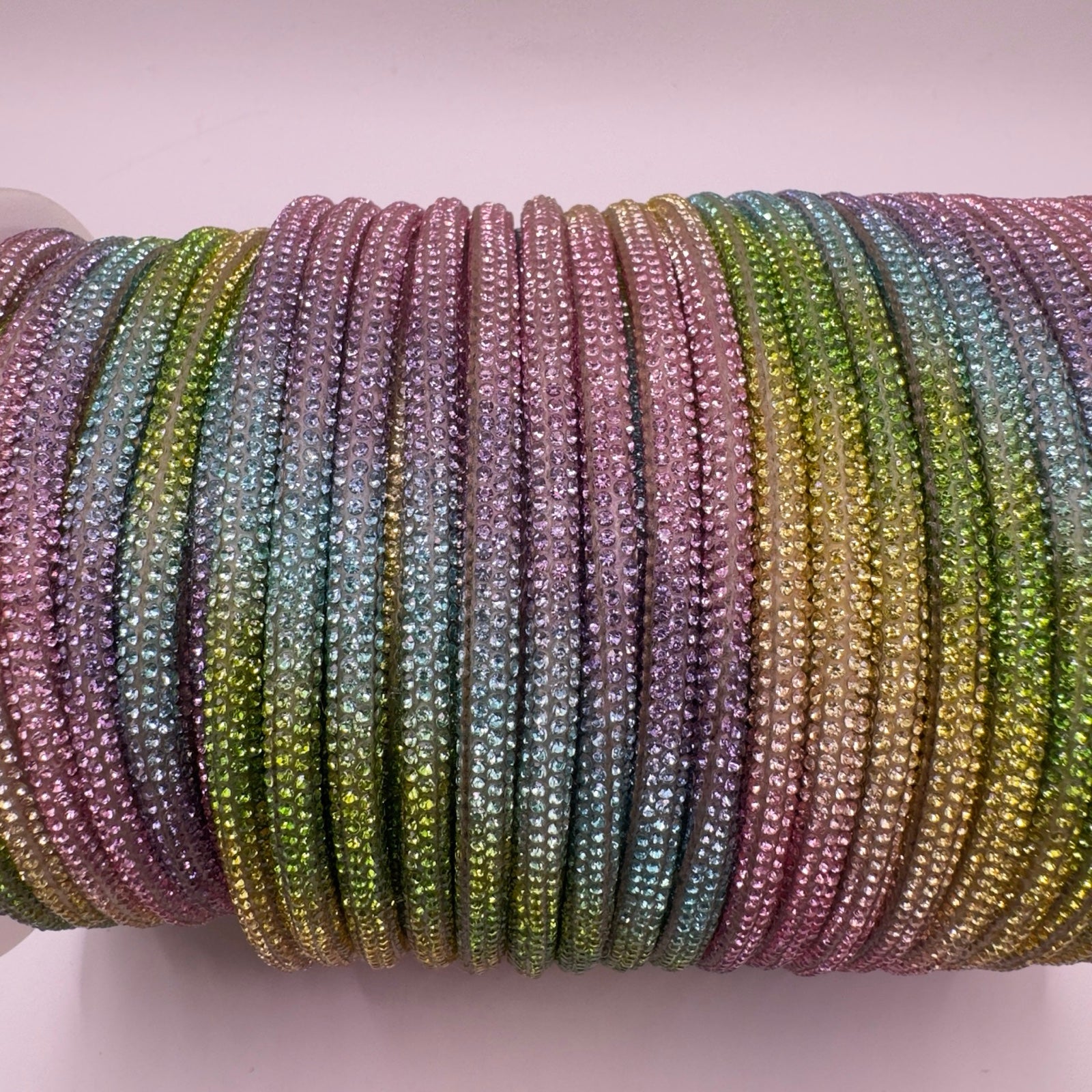 Lighter Rainbow Corded Rhinestone Rope