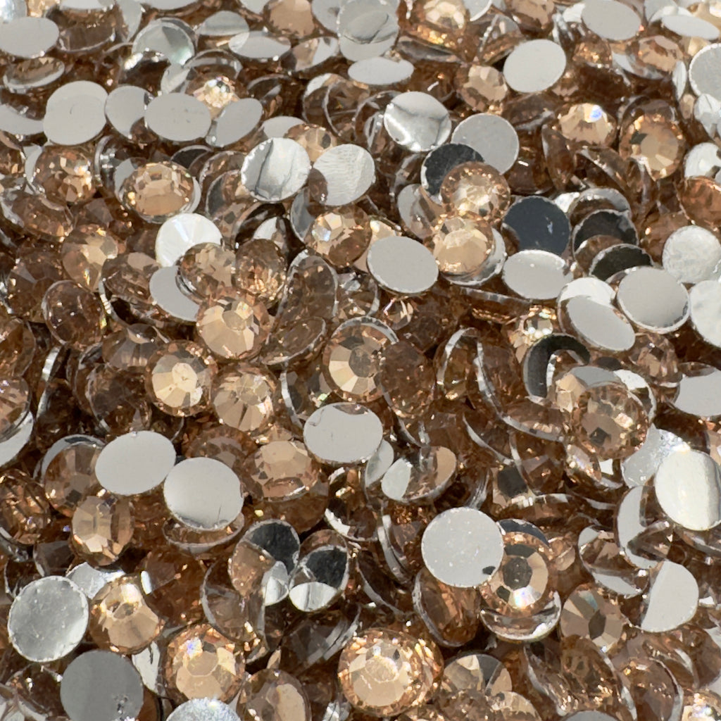Champagne Resin Silver Back Rhinestones