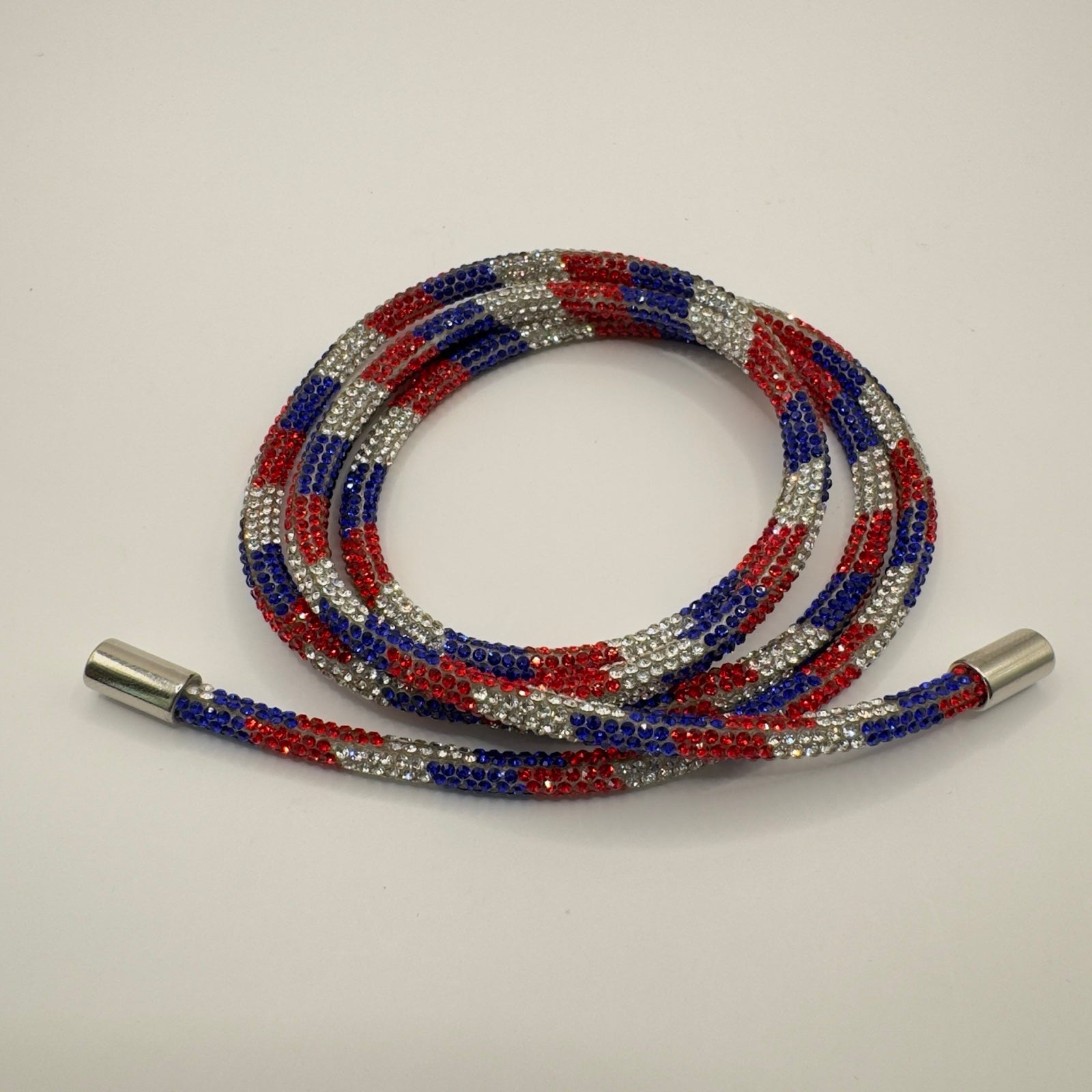 Red White Blue Rhinestone Rope 6-Stone