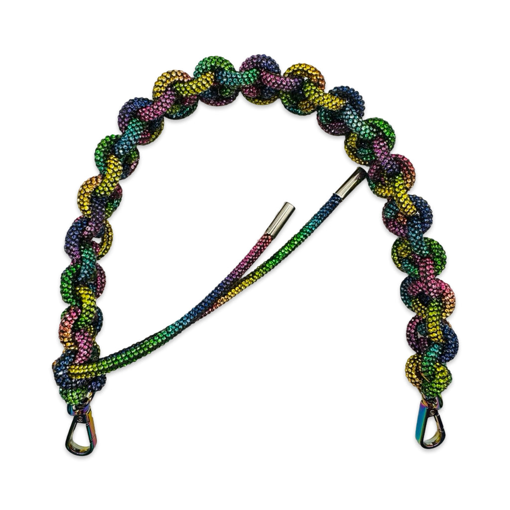 Rainbow Rhinestone Bag Strap