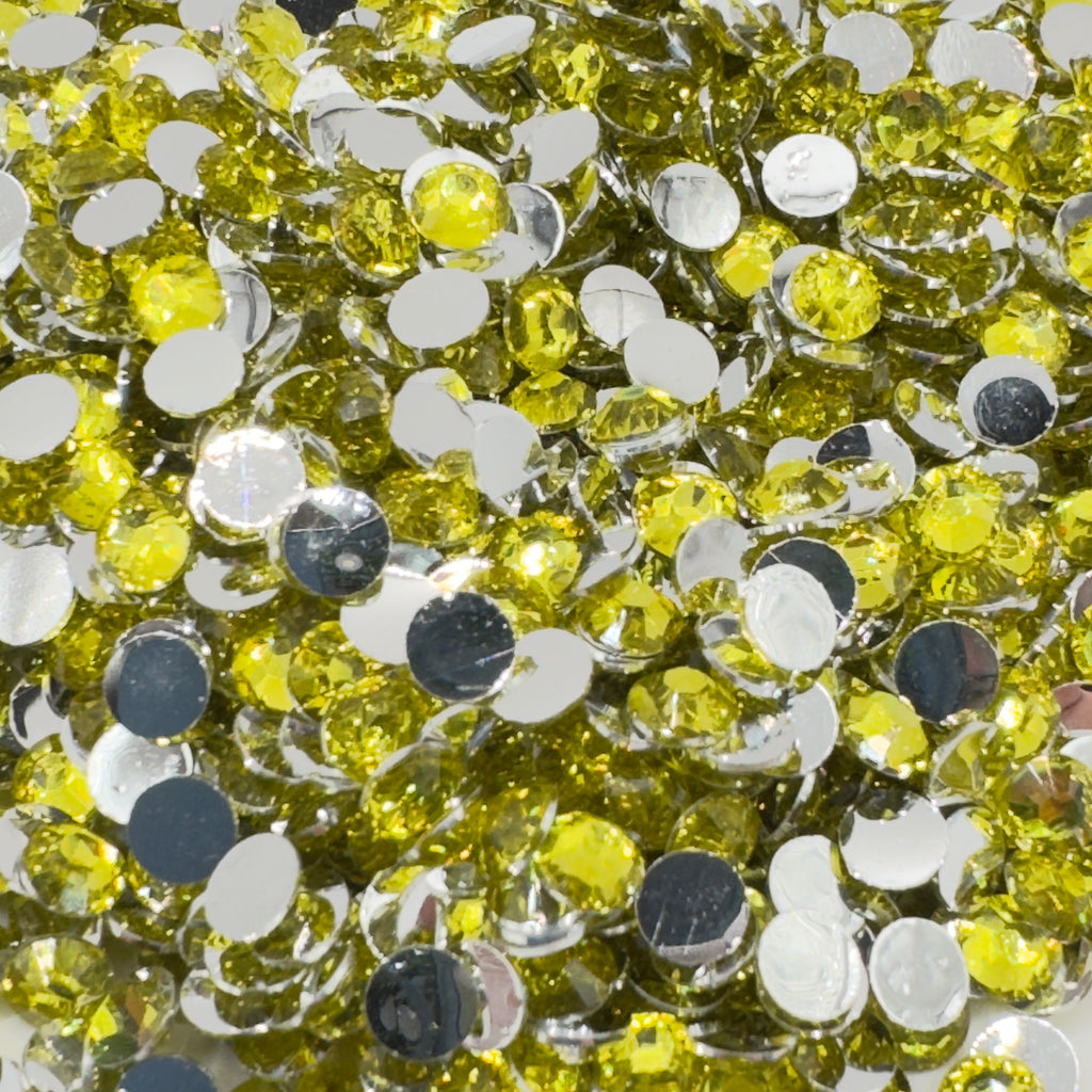 Citrine Resin Silver Back Rhinestones