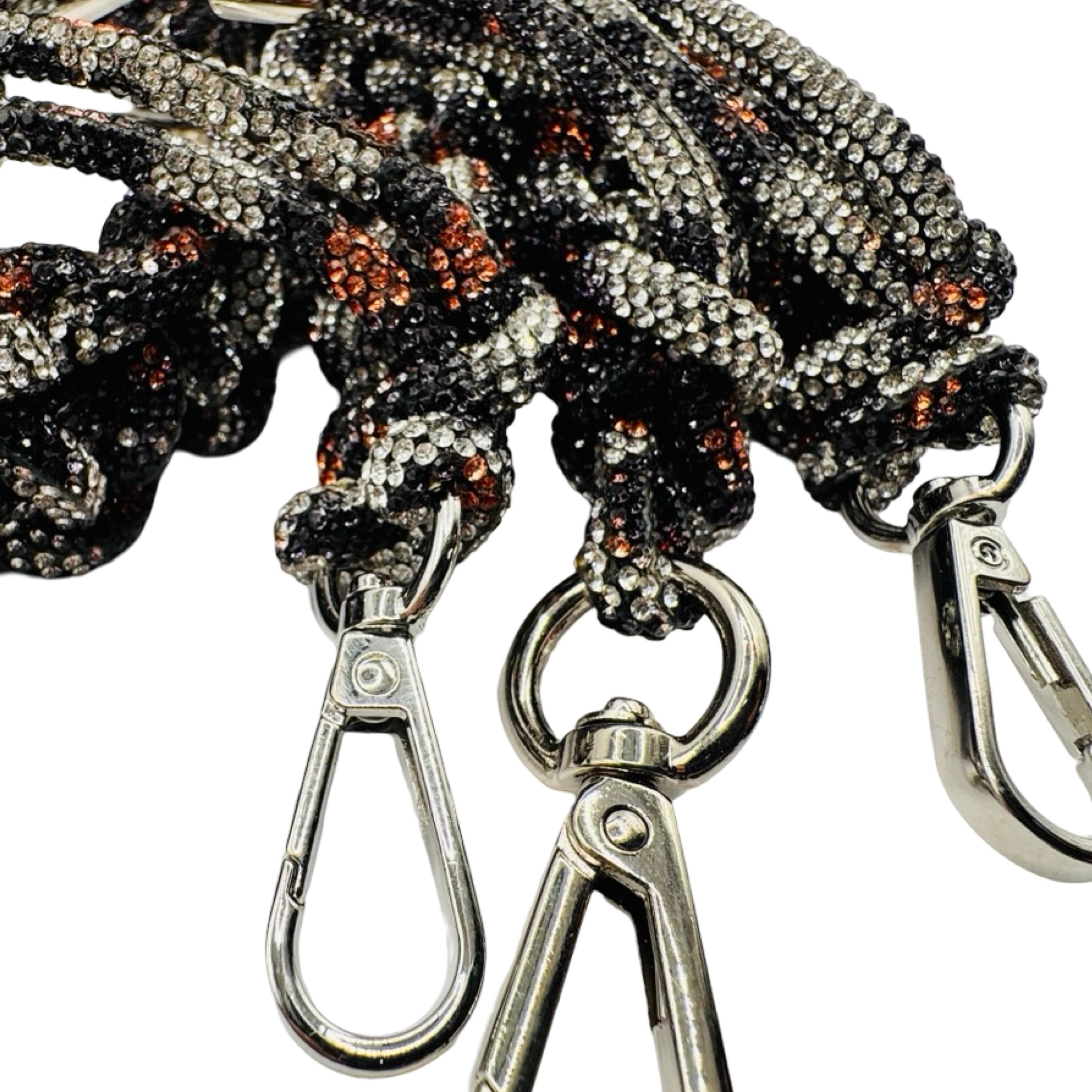 Animal Print Rhinestone Bag Strap