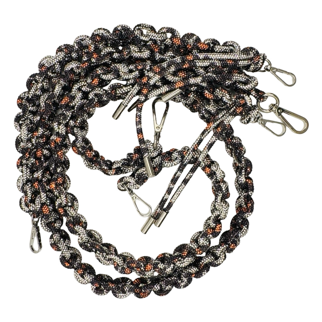Animal Print Rhinestone Bag Strap