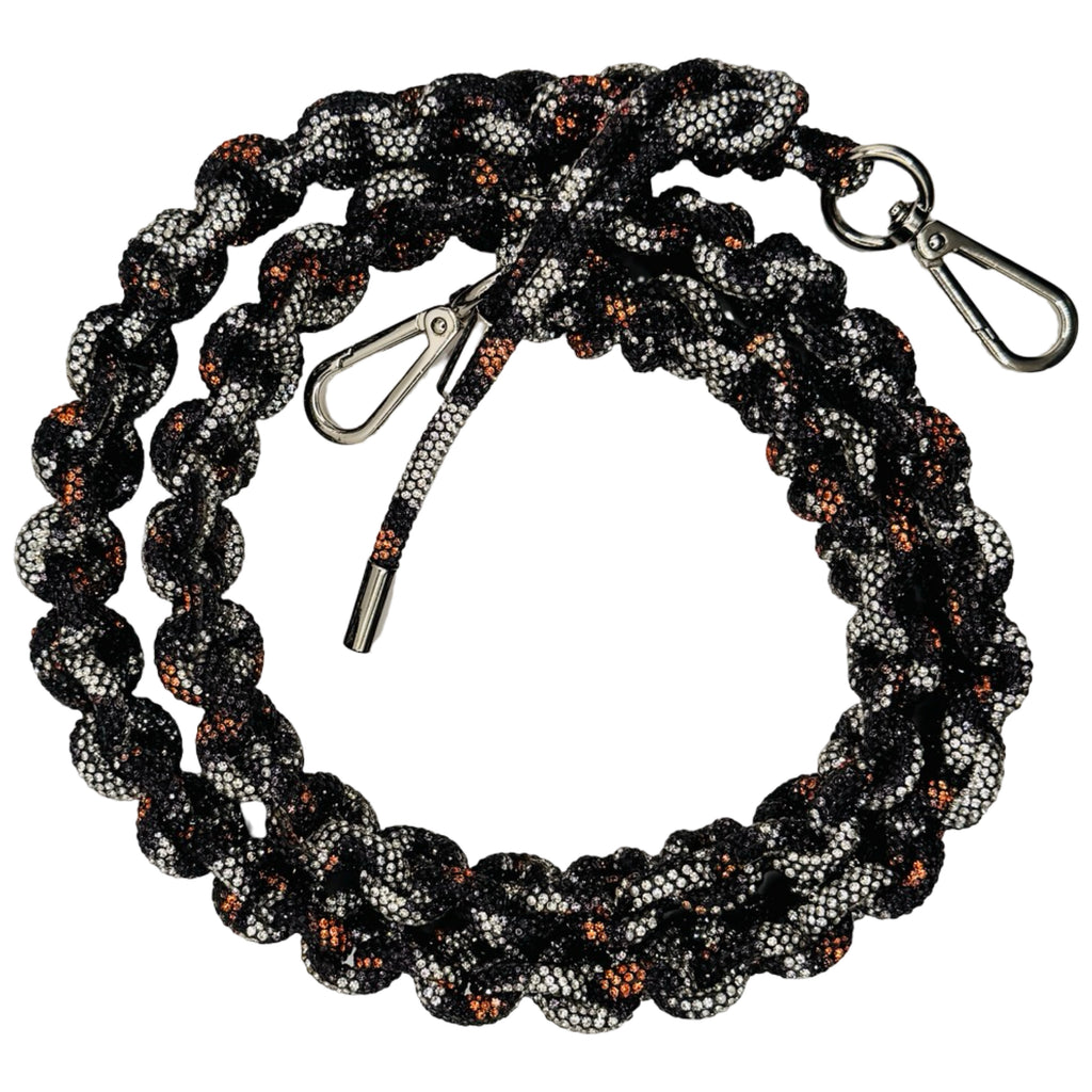 Animal Print Rhinestone Bag Strap