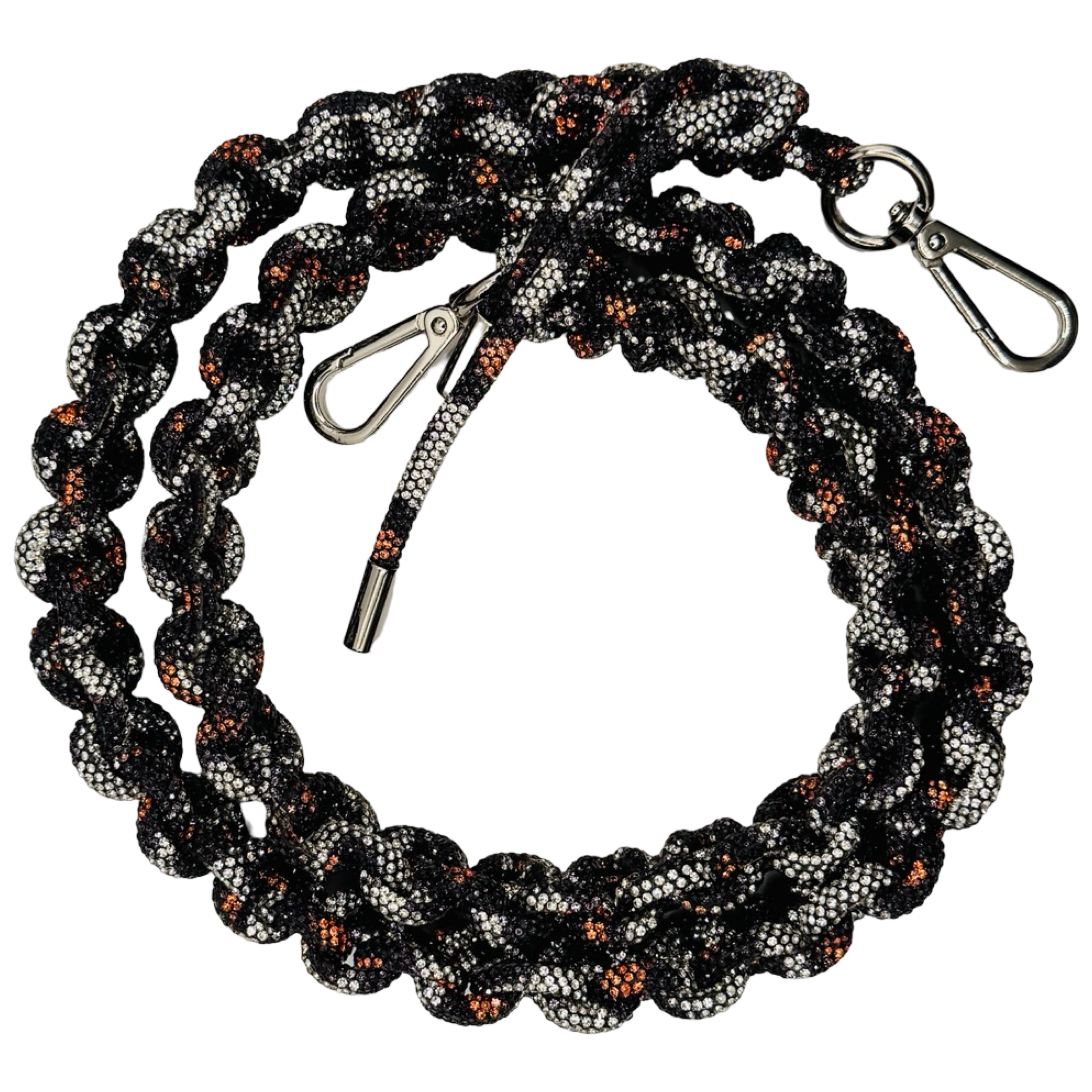 Animal Print Rhinestone Bag Strap