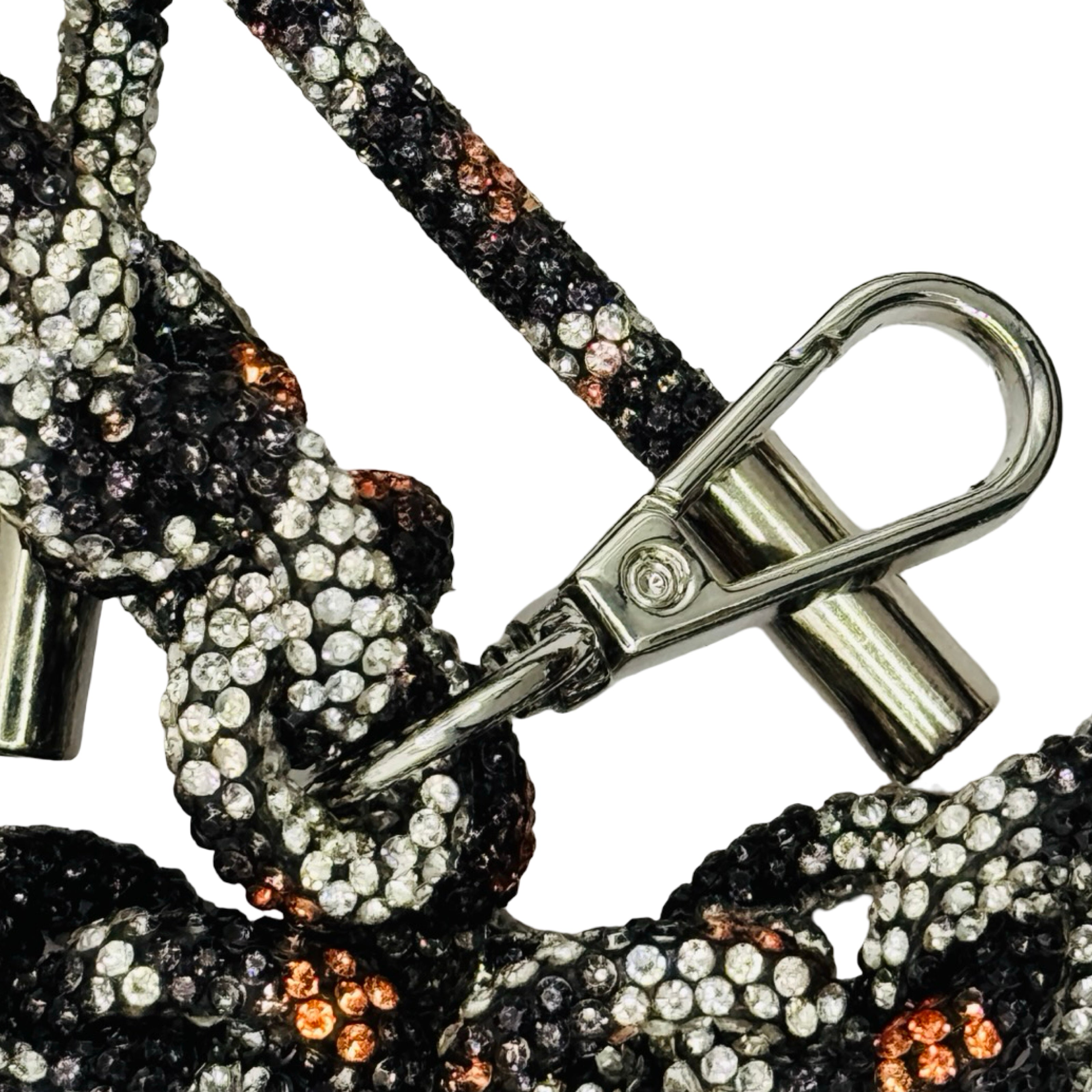 Animal Print Rhinestone Bag Strap