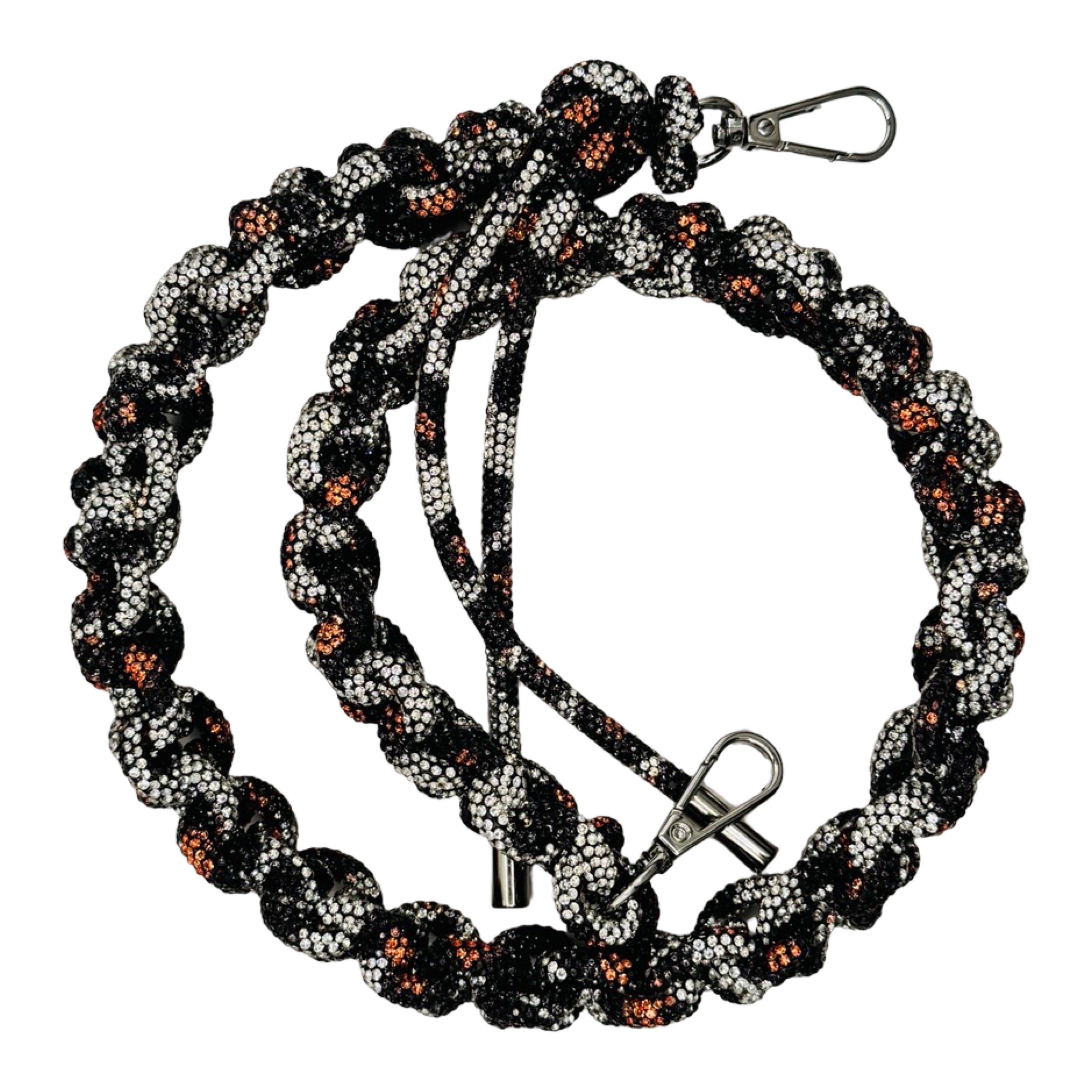 Animal Print Rhinestone Bag Strap