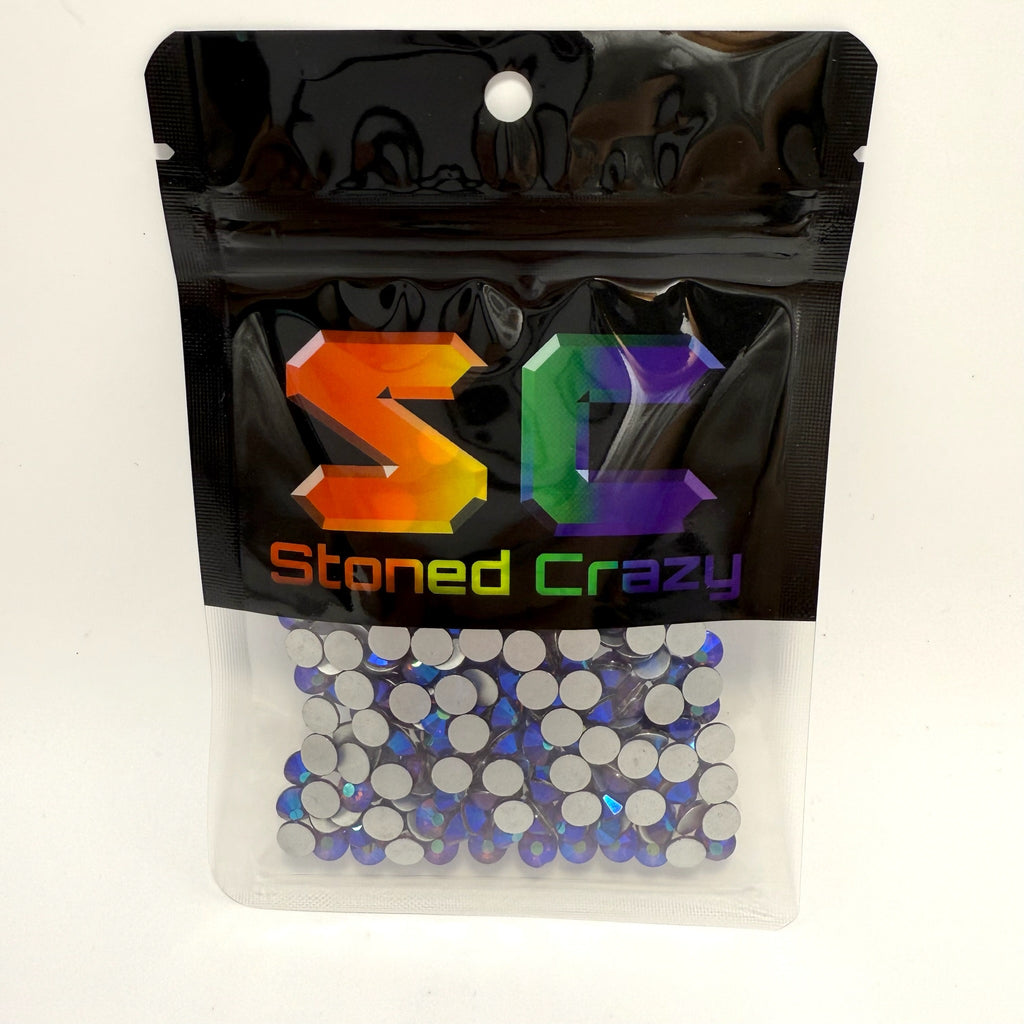 Dark Amethyst AB Non-Hotfix Glass Rhinestones