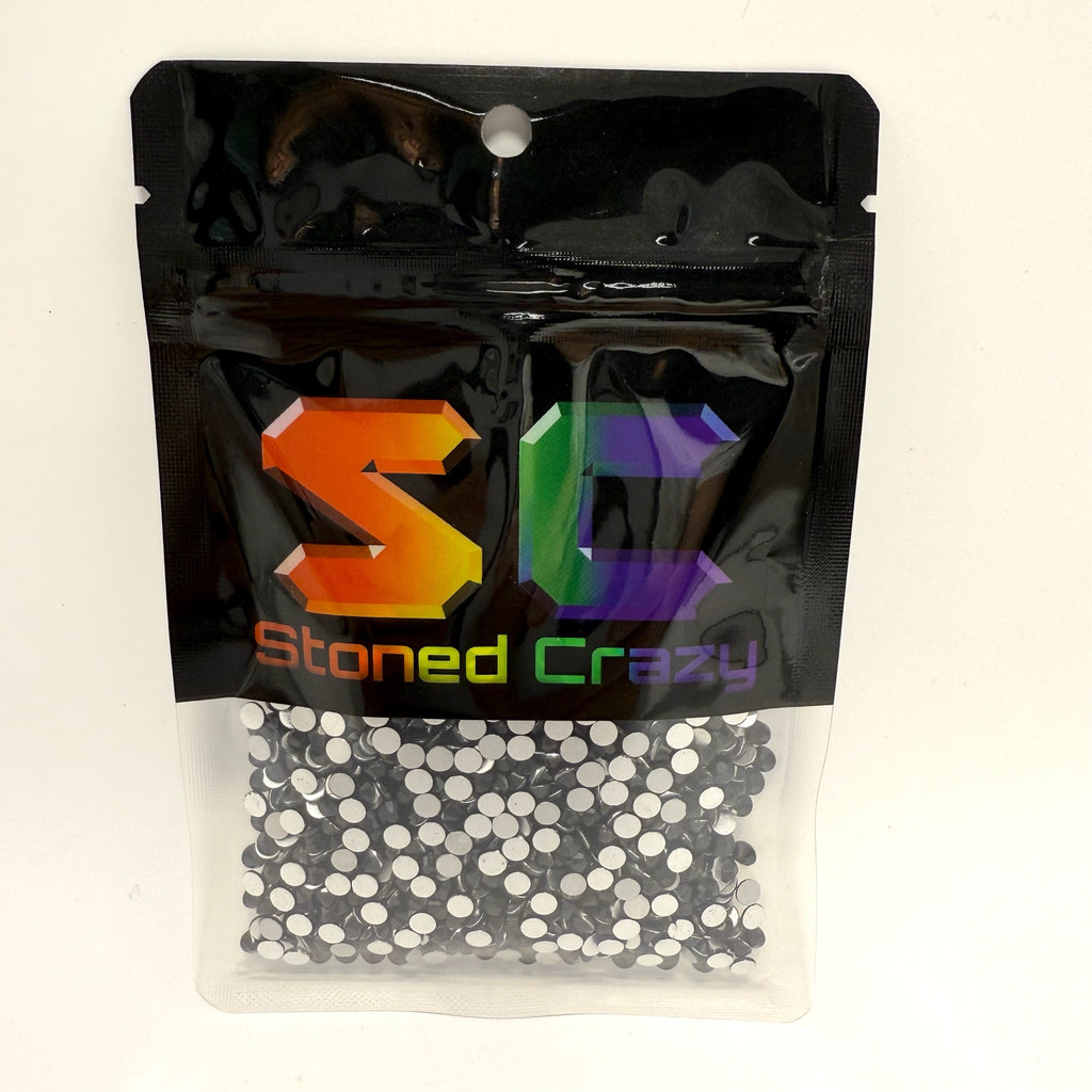 Jet Black Non-Hotfix Glass Rhinestones