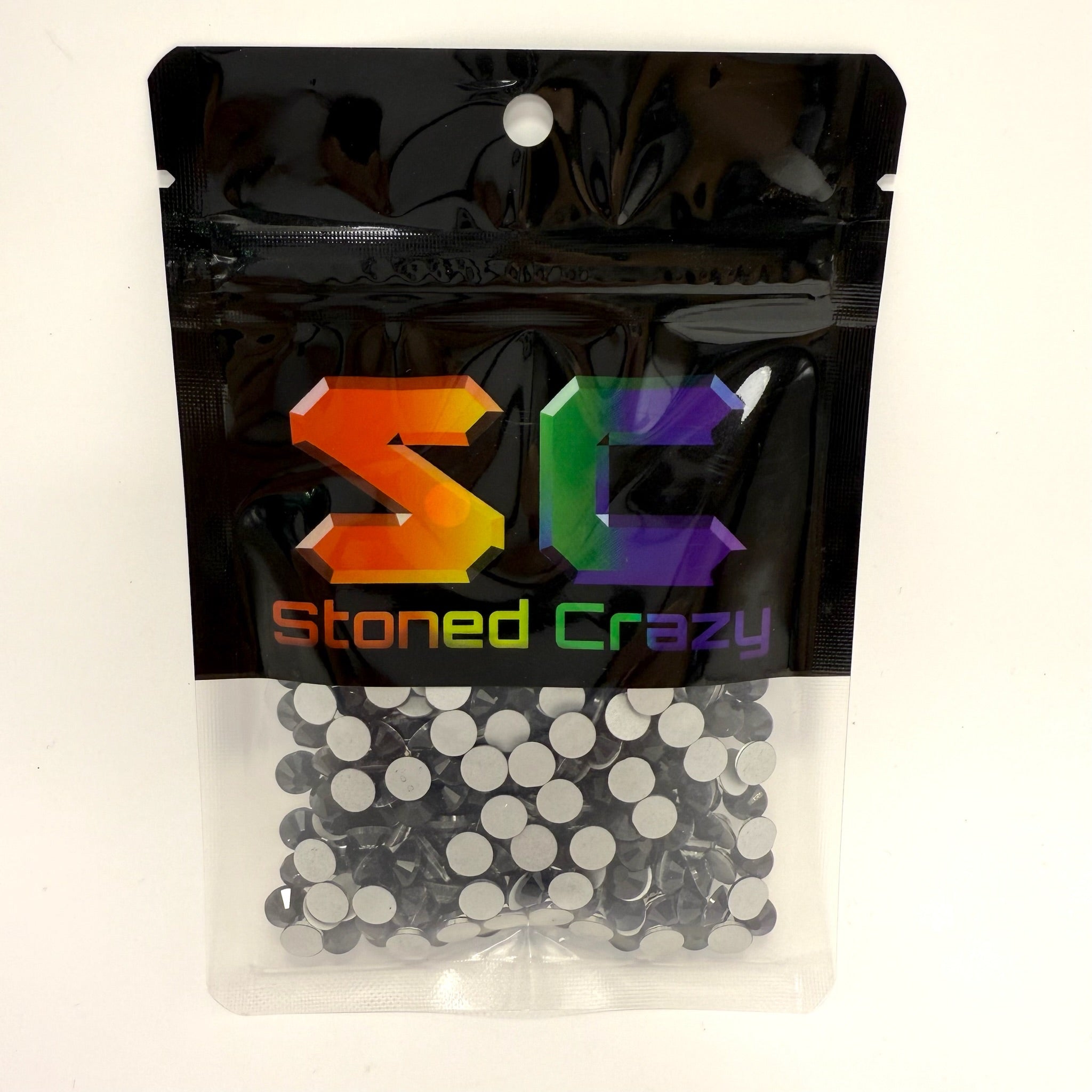 Jet Black Non-Hotfix Glass Rhinestones