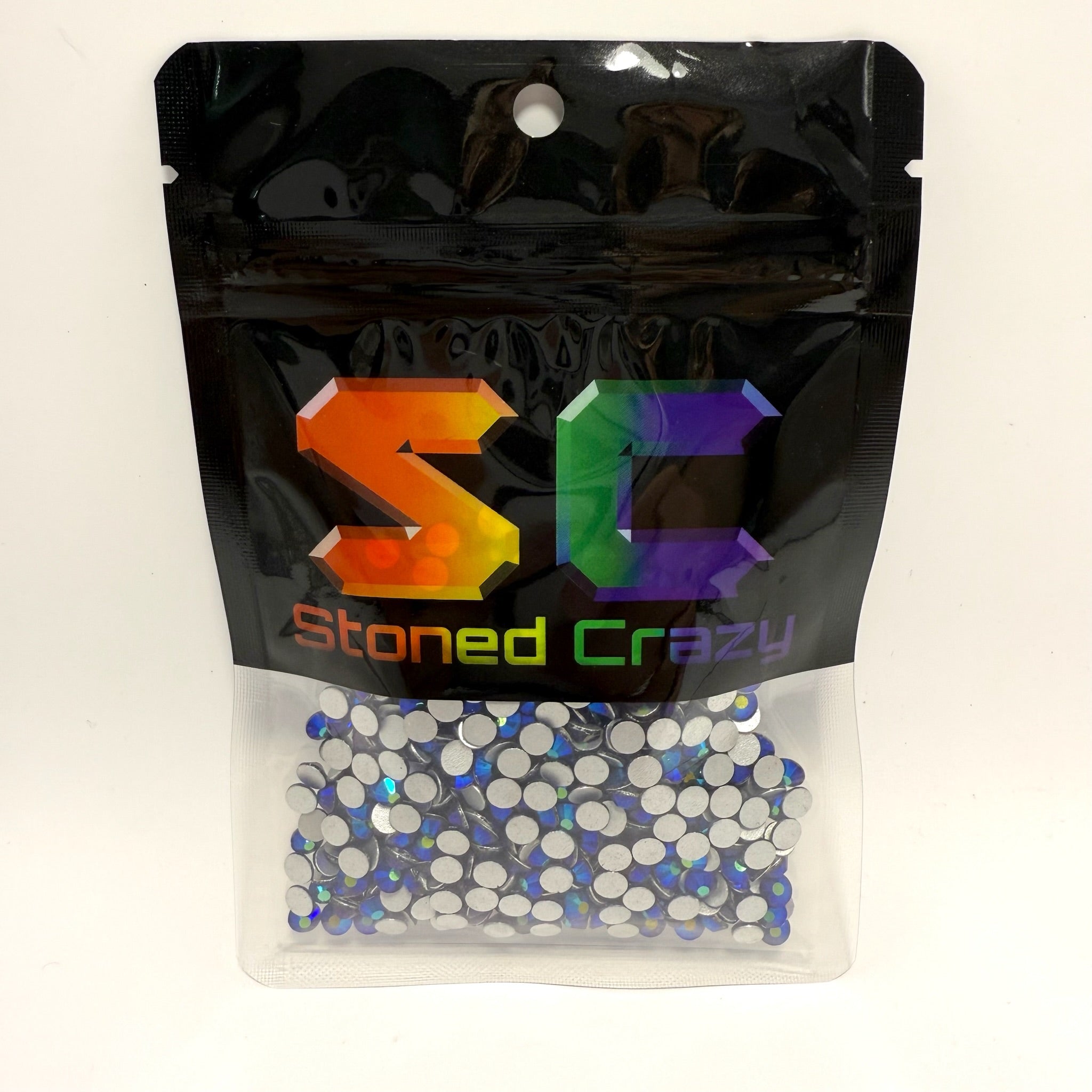 Jet Black AB Non-Hotfix Glass Rhinestones