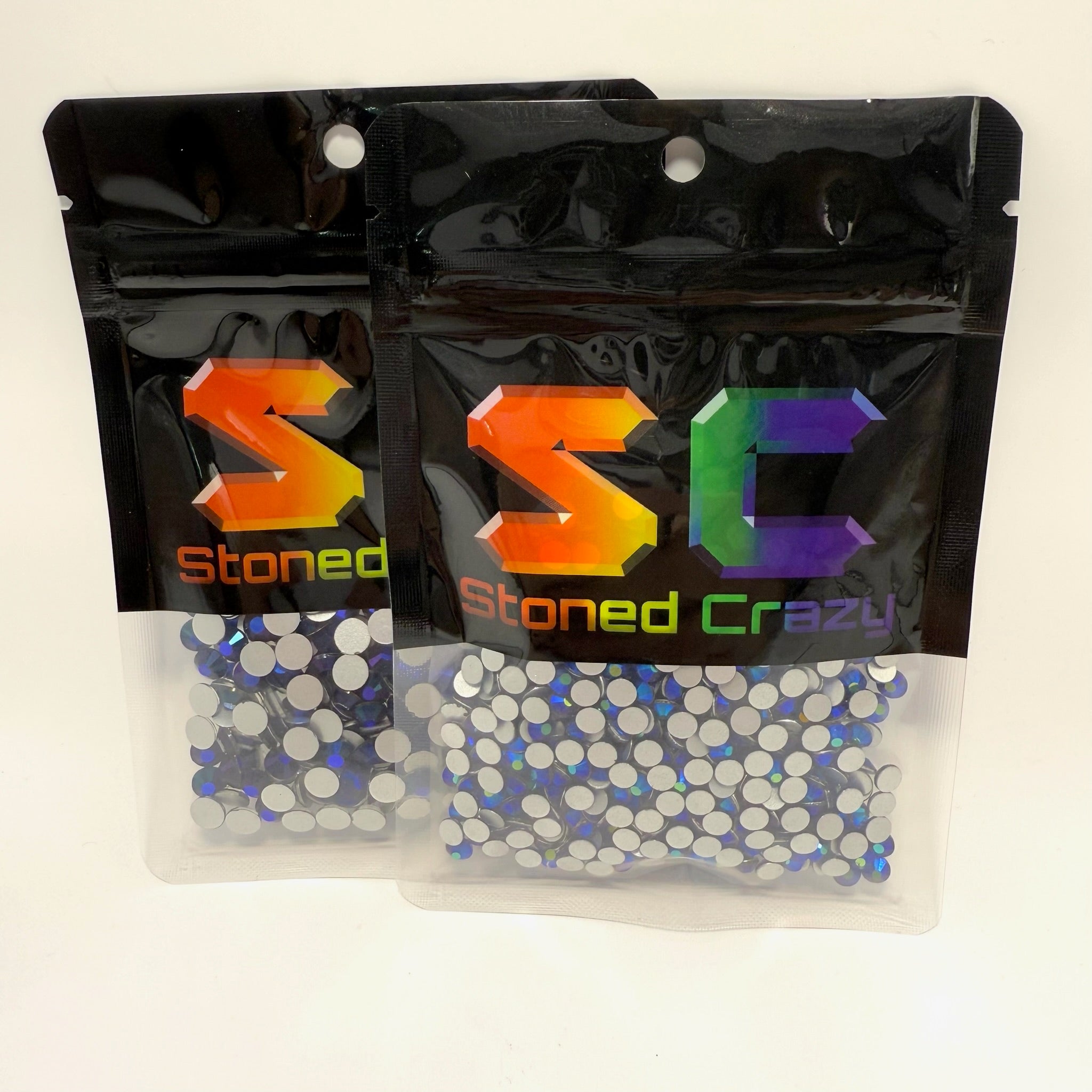 Jet Black AB Non-Hotfix Glass Rhinestones