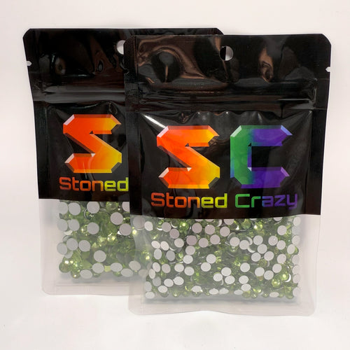 Light Peridot Non-Hotfix Glass Rhinestones