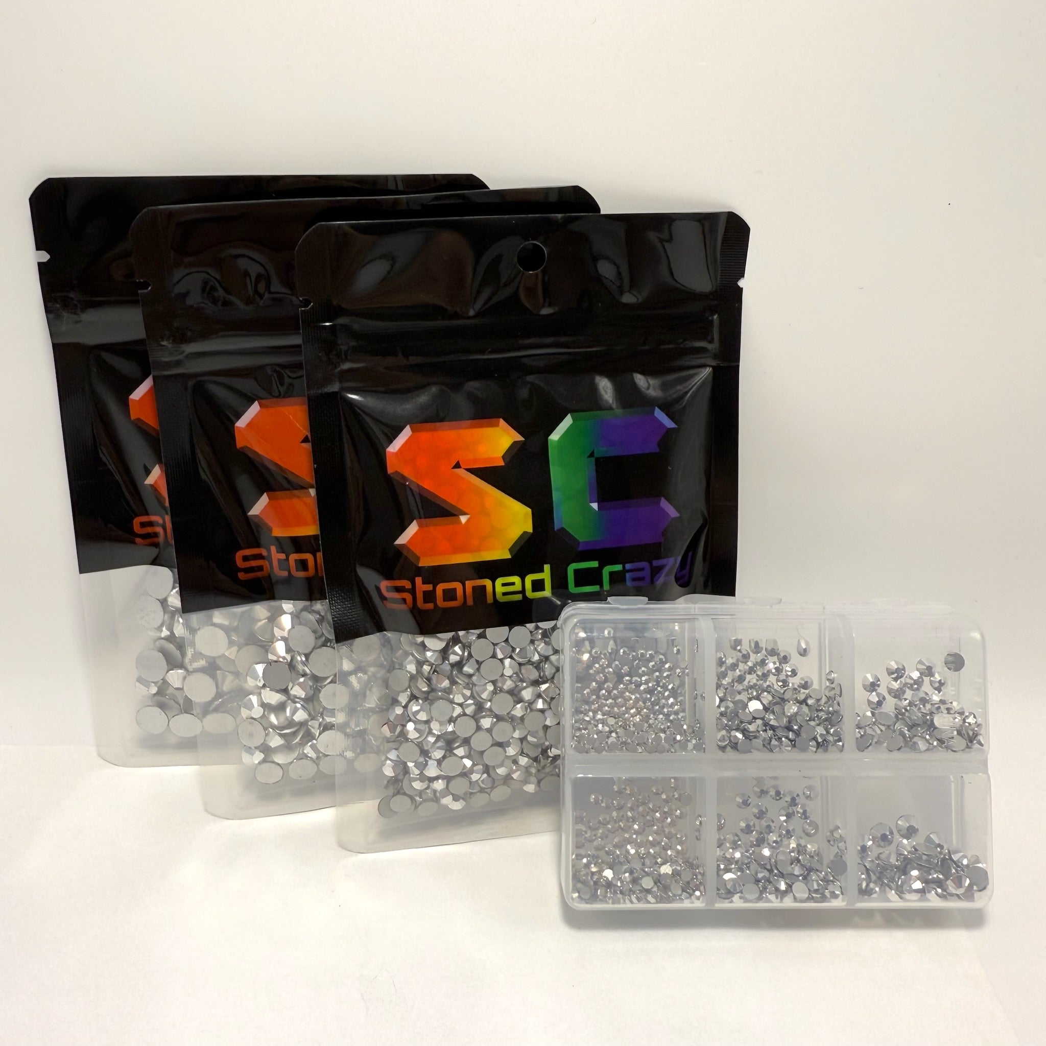 Mine Silver Non-Hotfix Glass Rhinestones