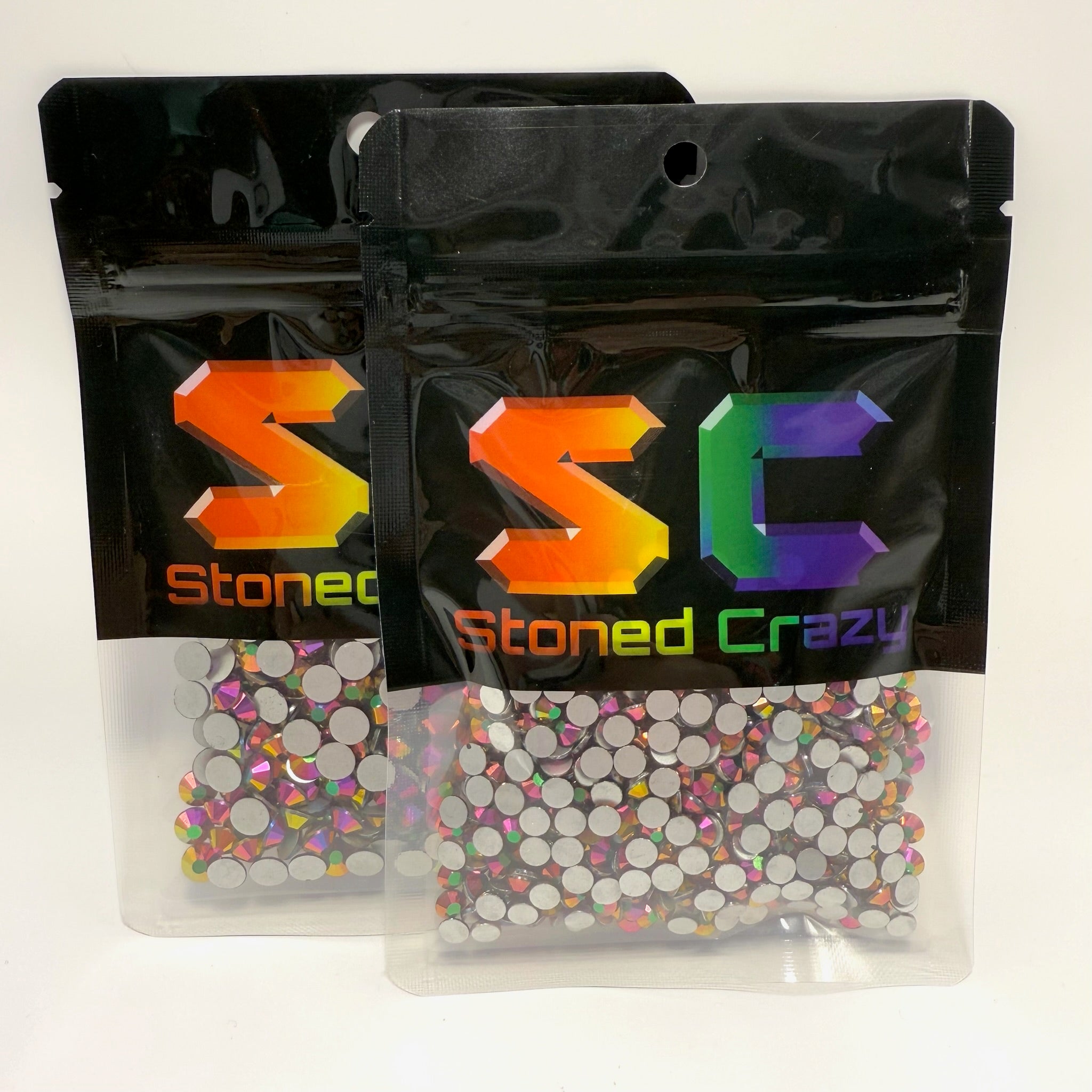 Rose Gold AB Non-Hotfix Glass Rhinestones