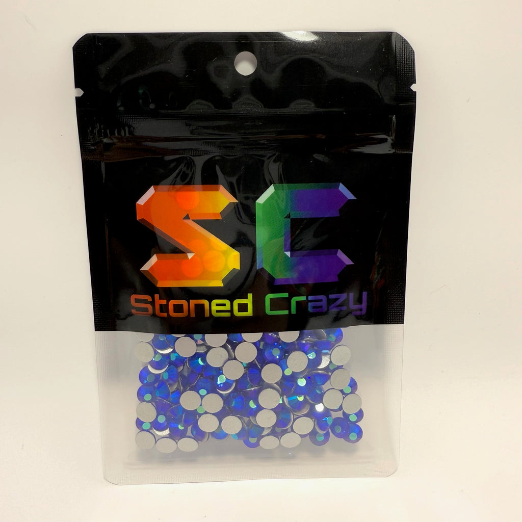 Sapphire AB Non-Hotfix Glass Rhinestones