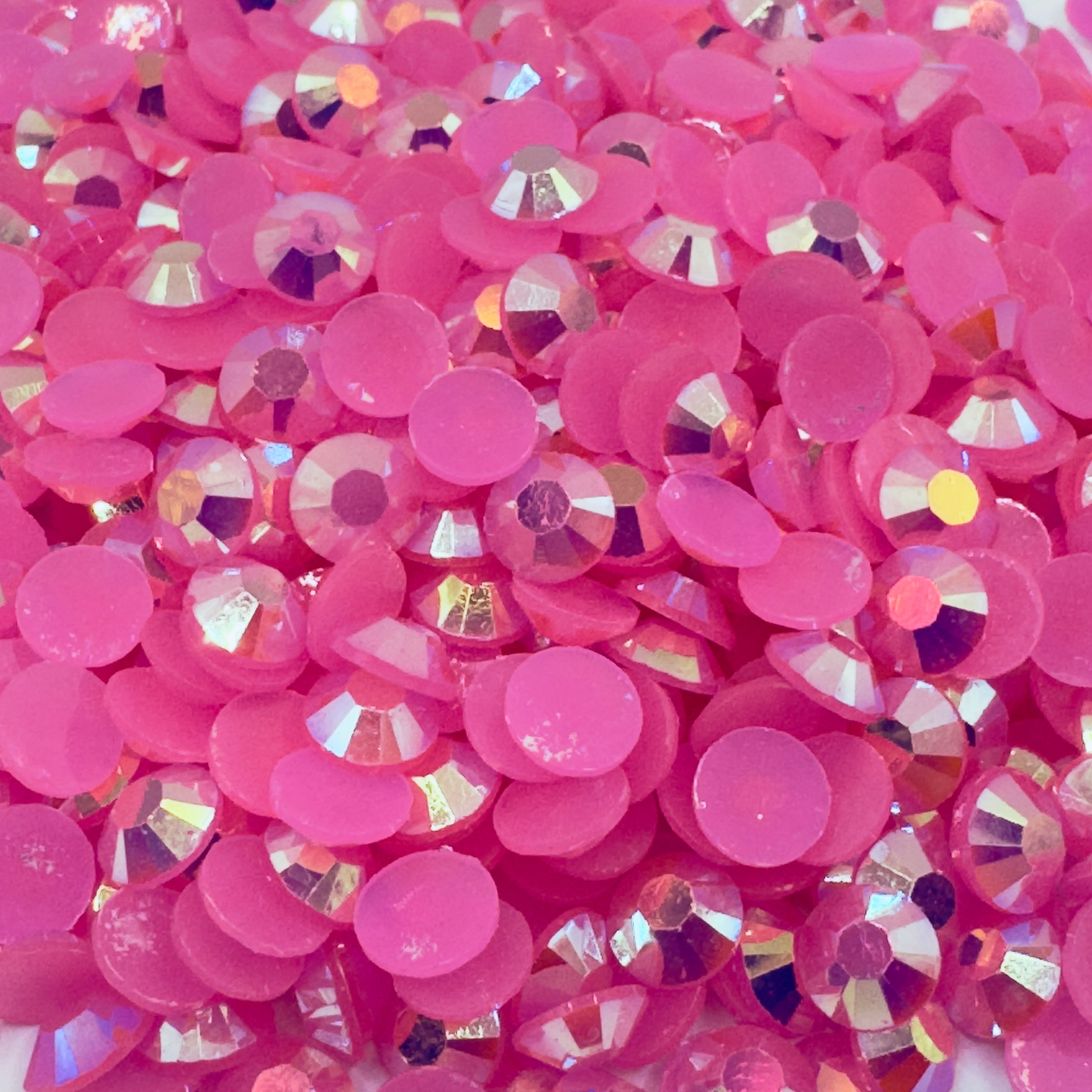 Hot Pink AB Resin Rhinestones