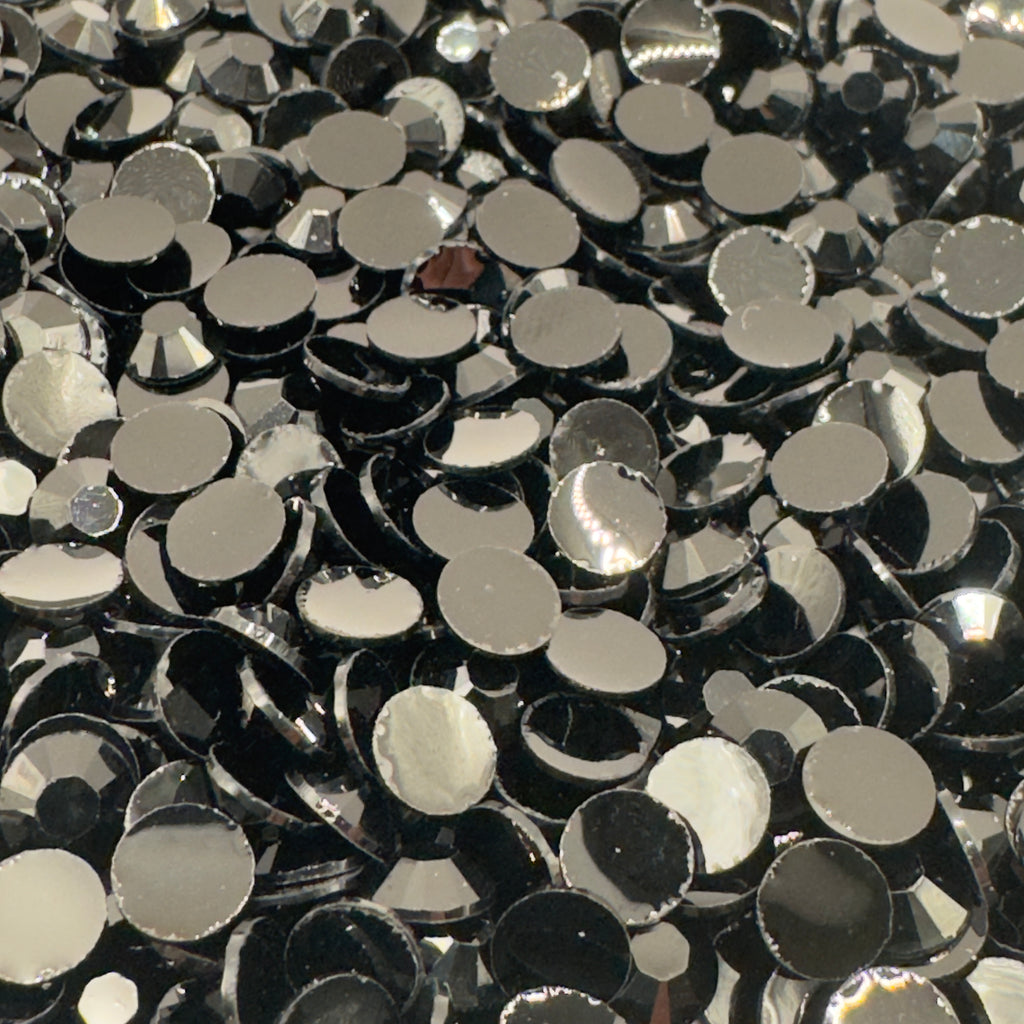 Jet Black Resin Rhinestones