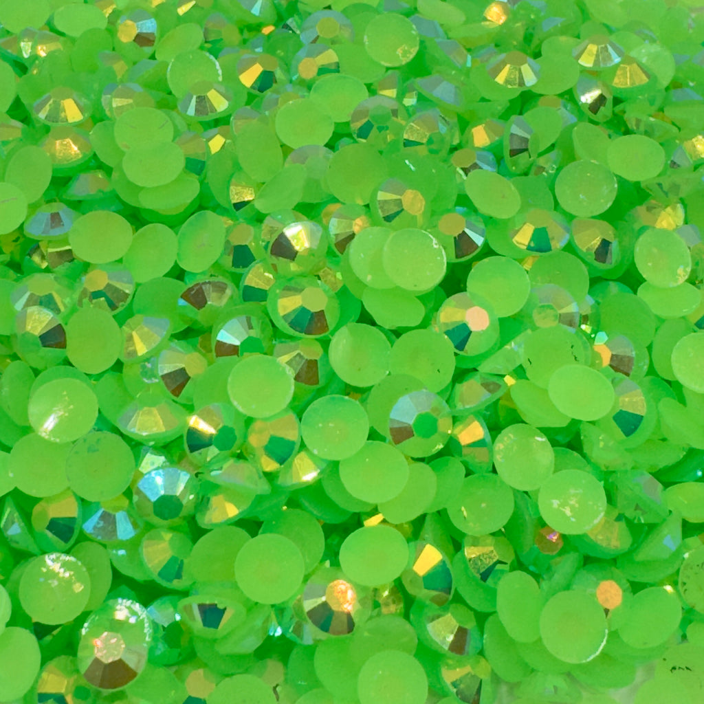 Light Peridot AB Resin Rhinestones