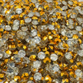 Mine Gold Resin Silver Back Rhinestones