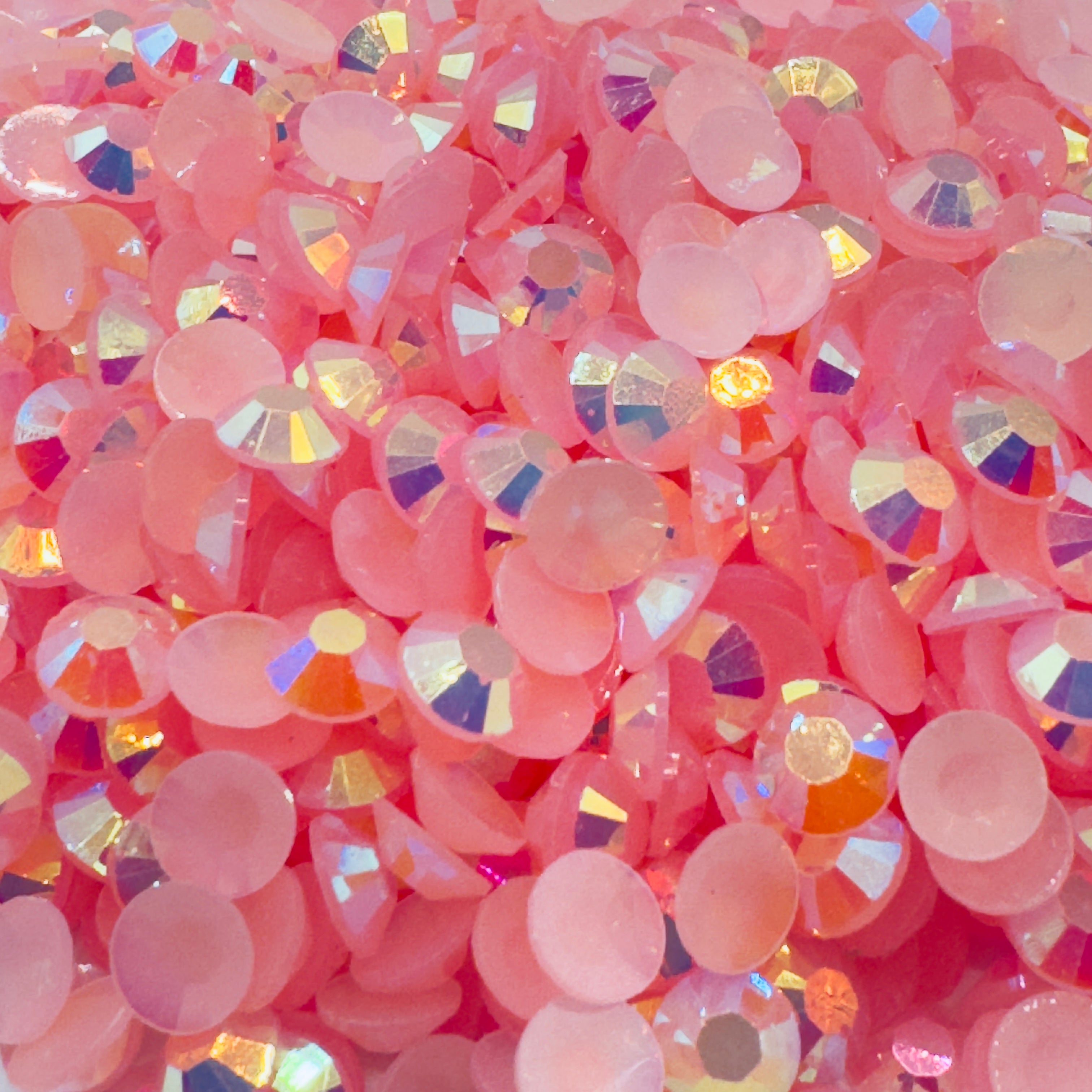 Pink AB Resin Rhinestones